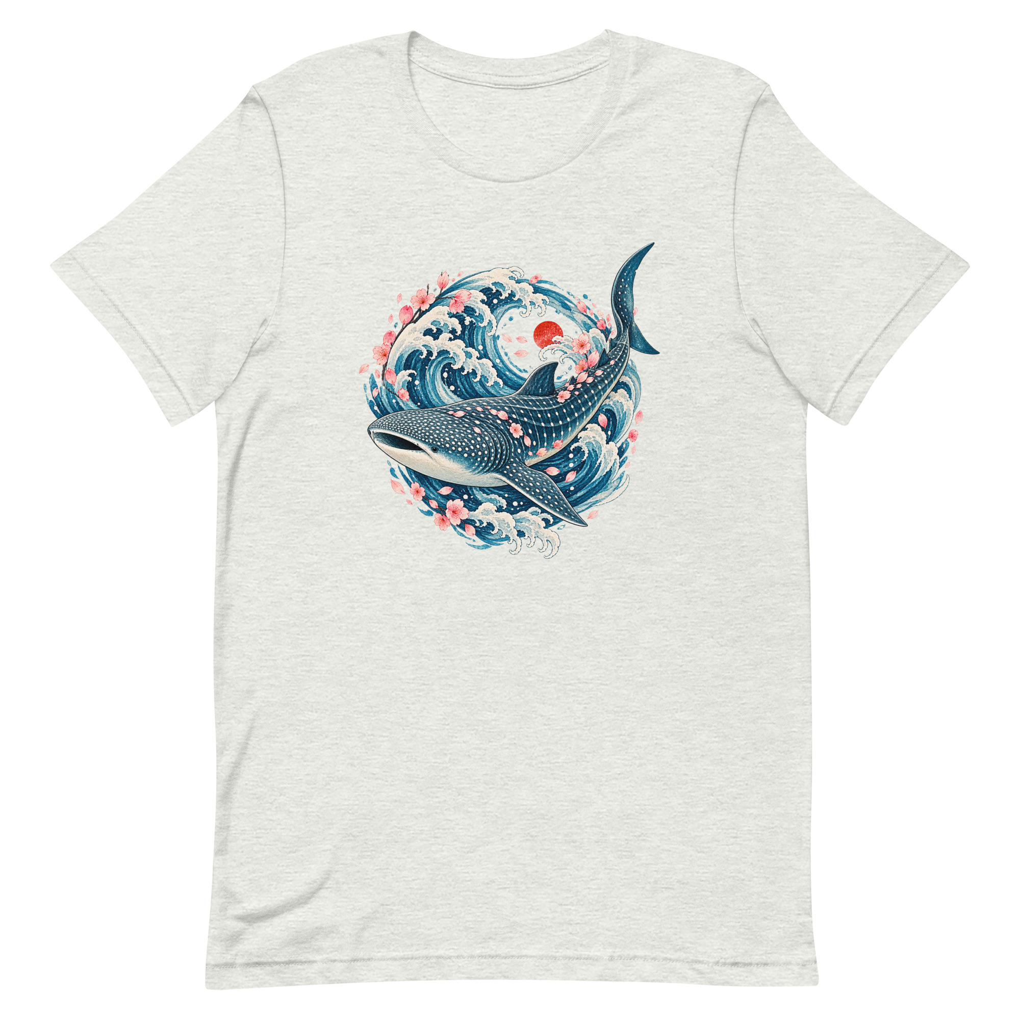 Whale Shark Sakura Current Japanese Art, Japanese Art Tee, Mythology Gift - Image 3