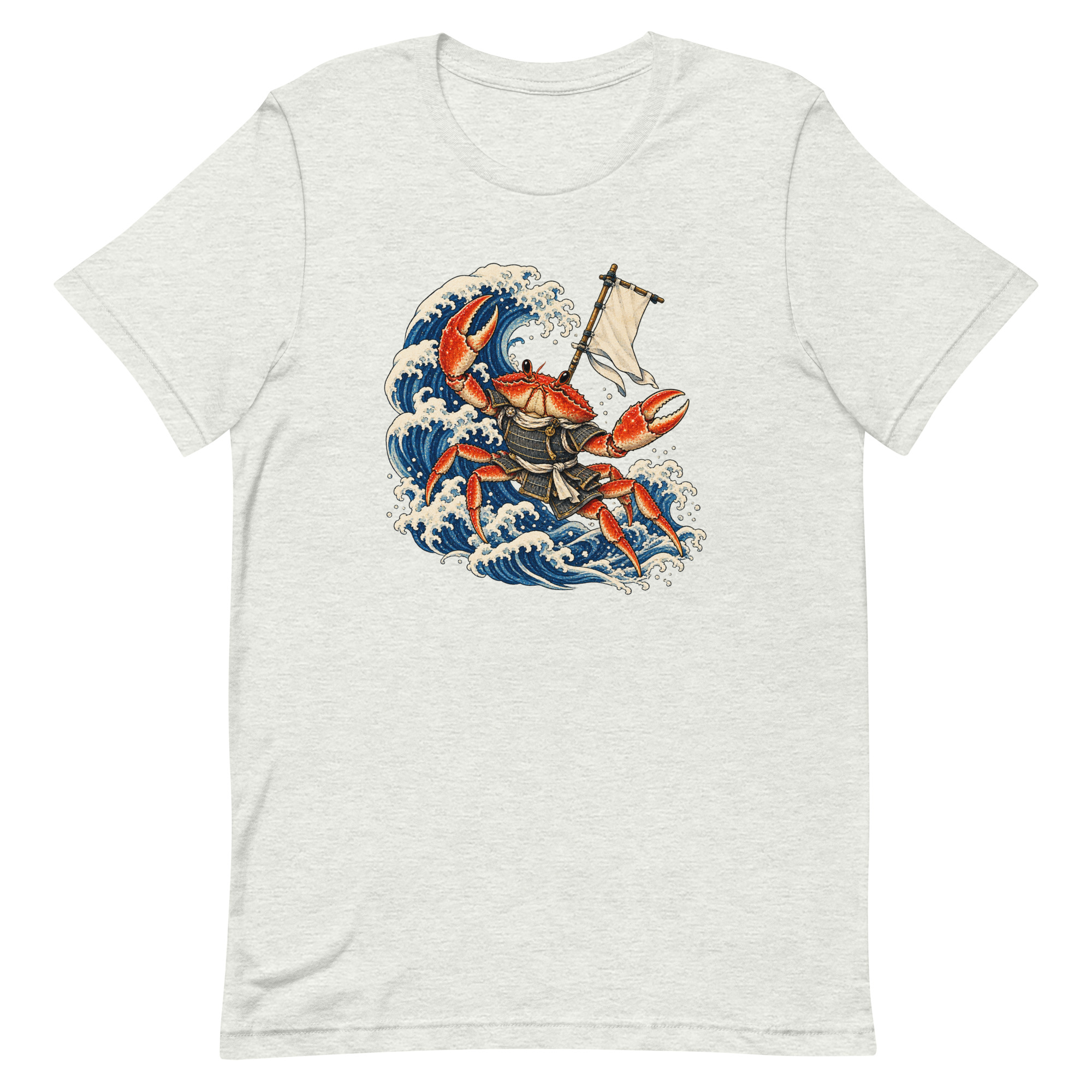 Samurai Crab Great Wave Japanese Warrior Art, Japanese Art Tee, Mythology Gift - Image 3