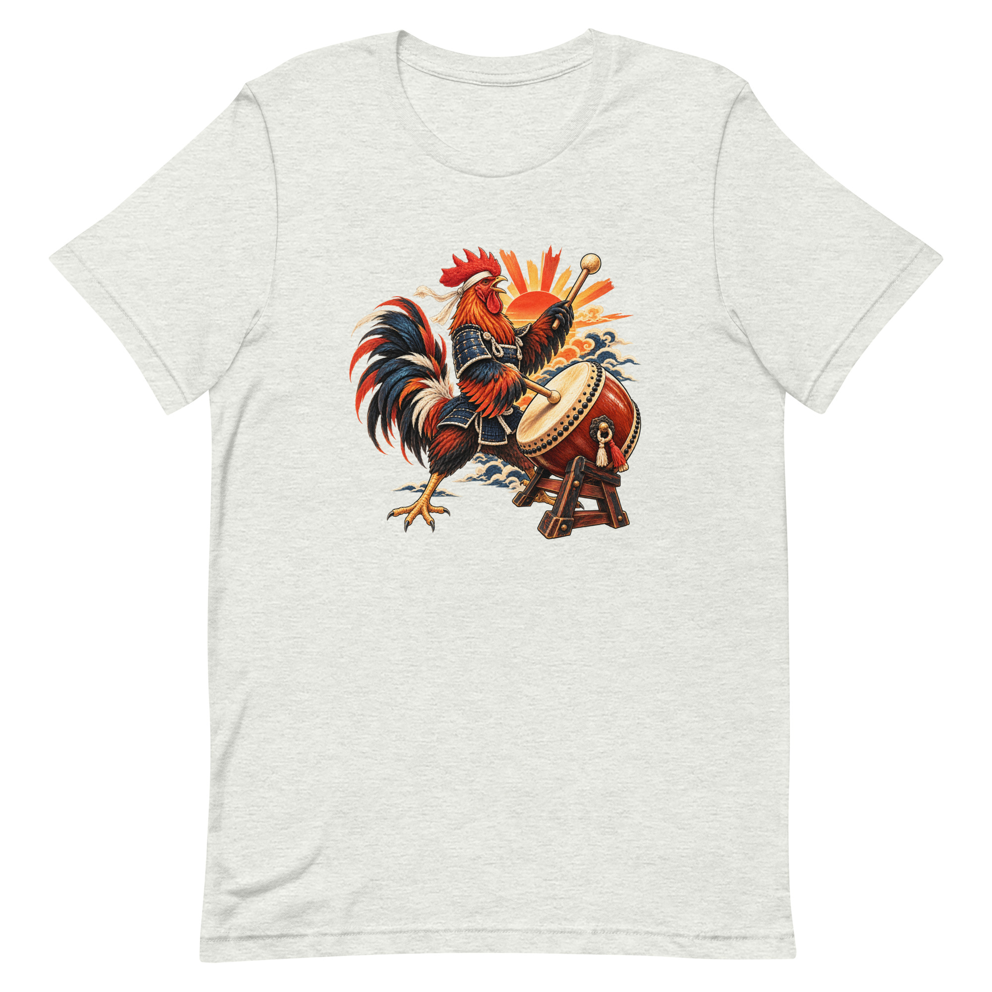 Rooster Samurai Taiko Drum Japanese Art, Japanese Art Tee, Mythology Gift - Image 3