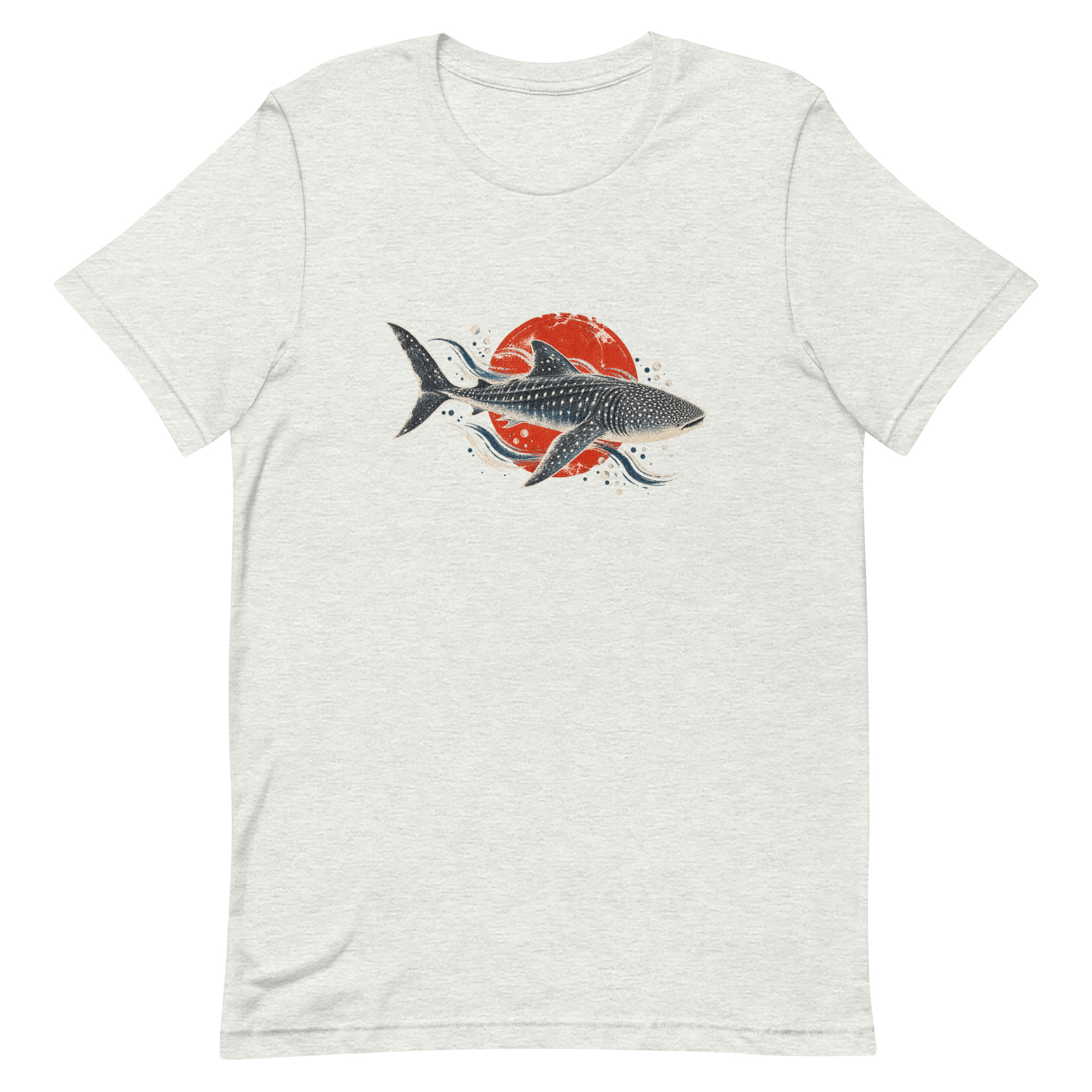 Gyotaku Whale Shark Red Sun Japanese Print, Japanese Art Tee, Mythology Gift - Image 3