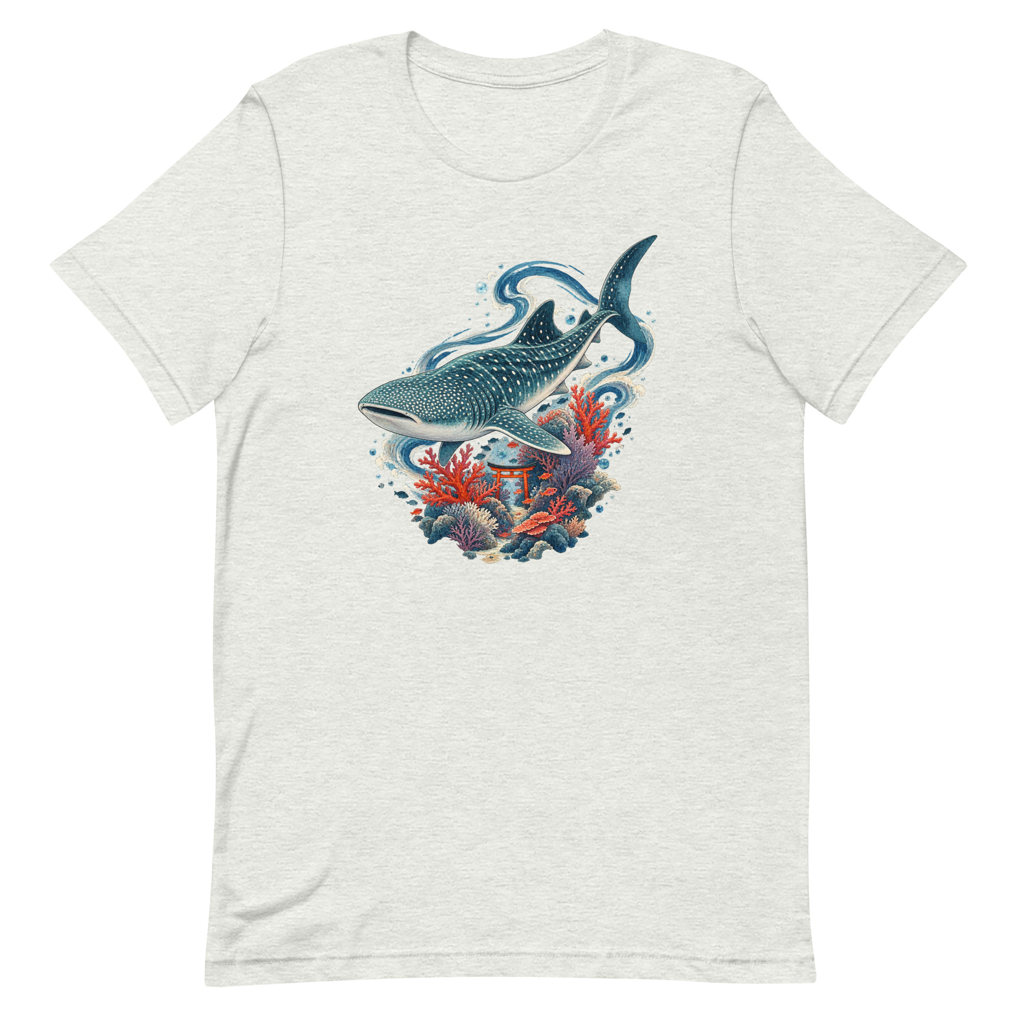 Whale Shark Torii Coral Garden Japanese Art, Japanese Art Tee, Mythology Gift - Image 3