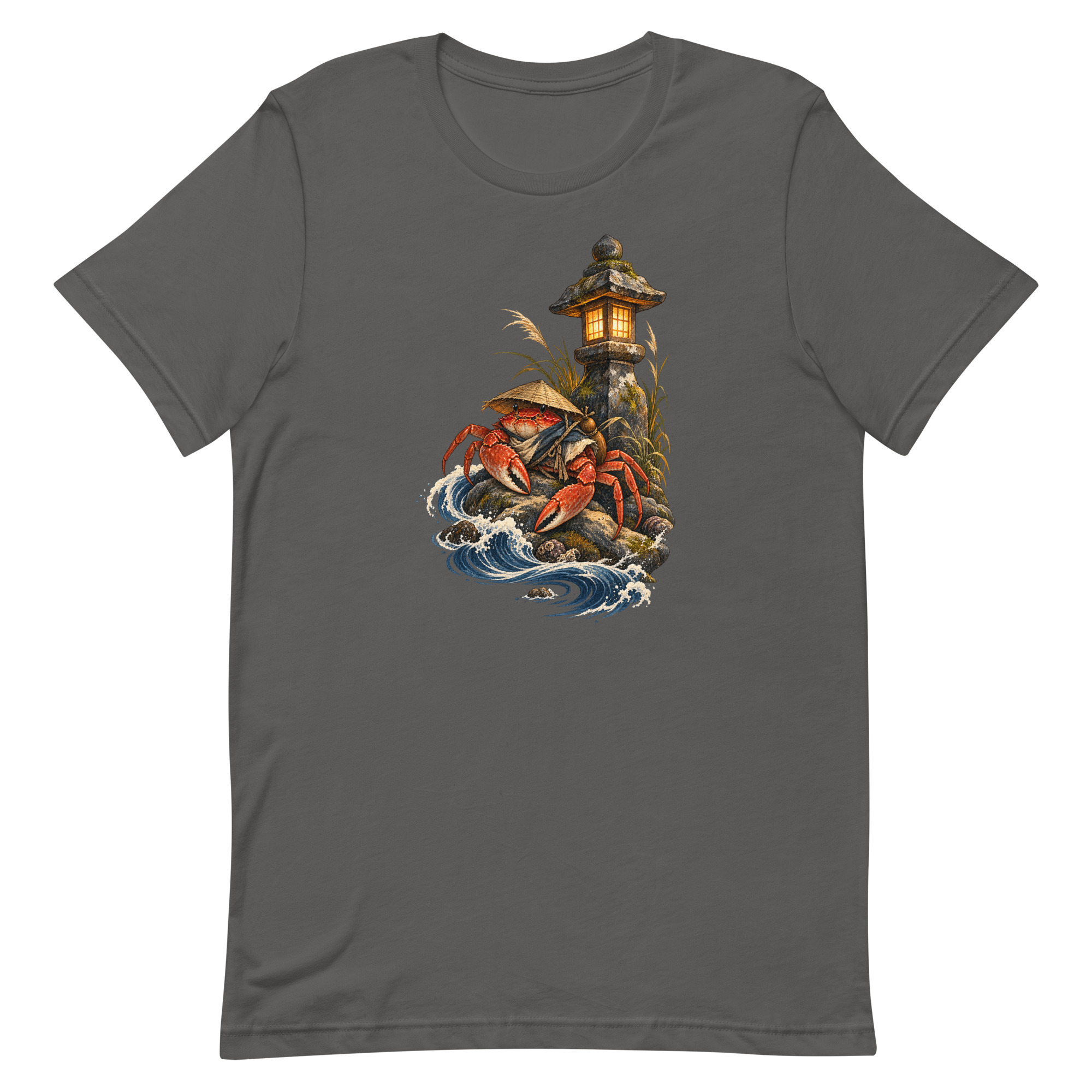 Crab Ronin Lantern Shore Japanese Art, Japanese Art Tee, Mythology Gift - Image 2