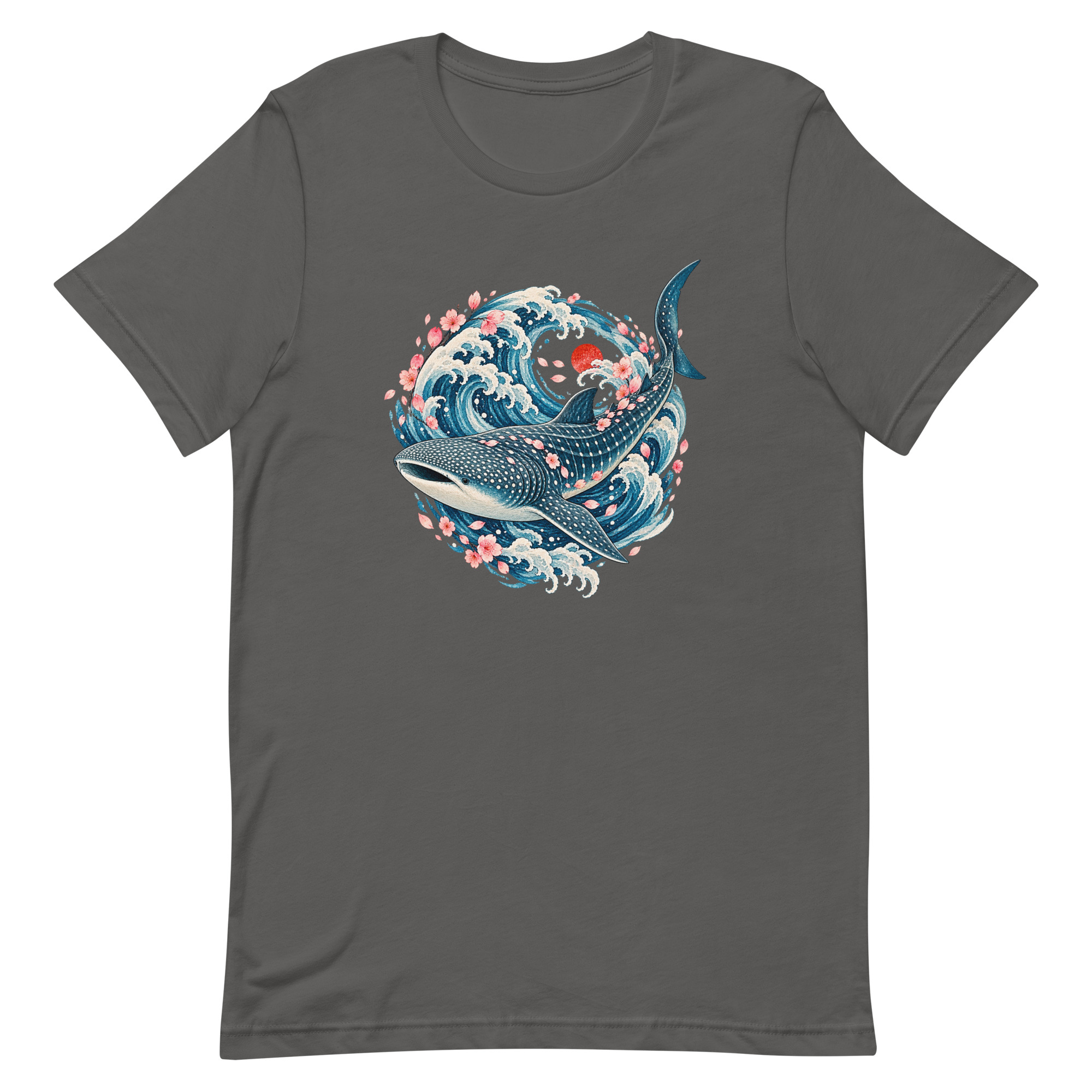 Whale Shark Sakura Current Japanese Art, Japanese Art Tee, Mythology Gift - Image 4