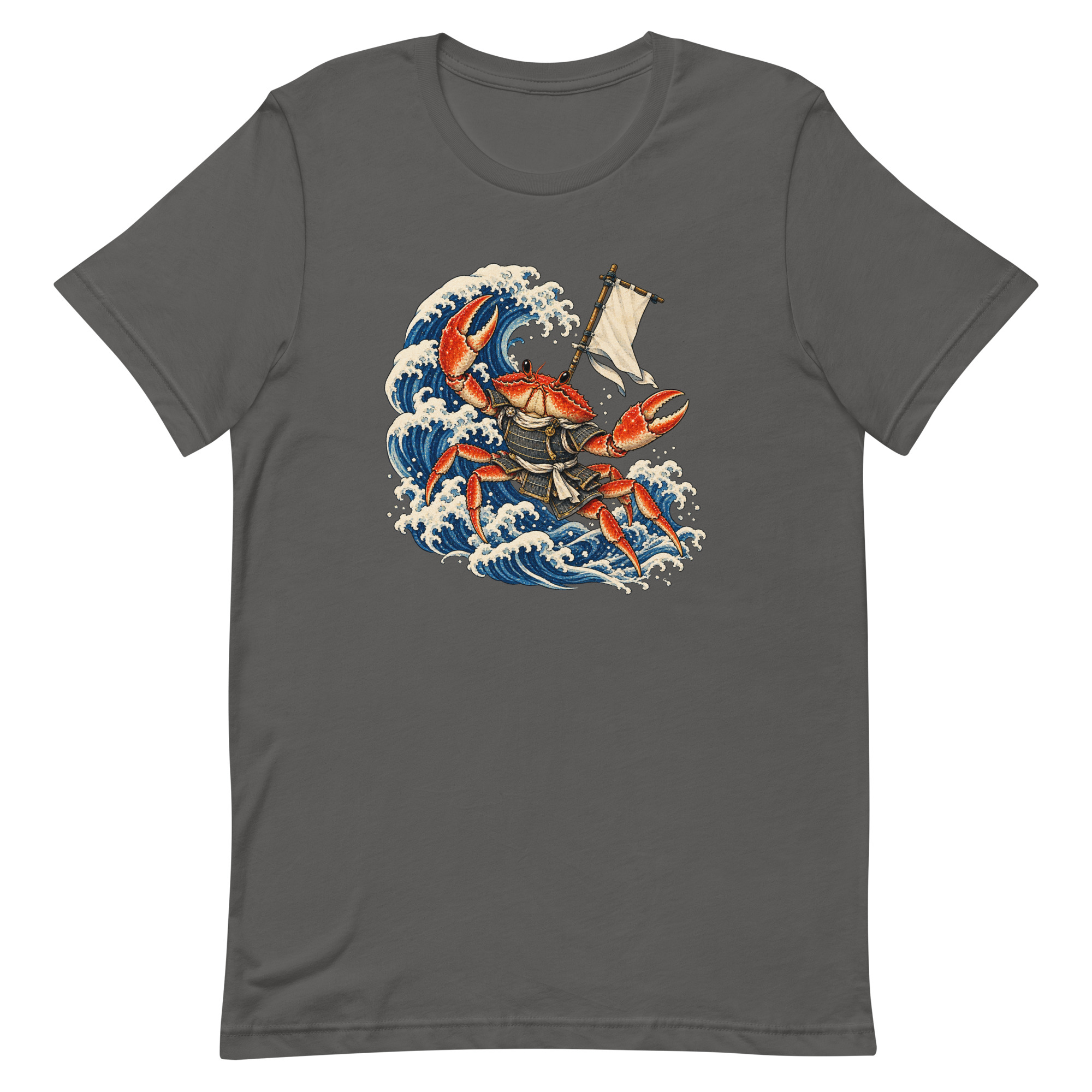 Samurai Crab Great Wave Japanese Warrior Art, Japanese Art Tee, Mythology Gift - Image 4