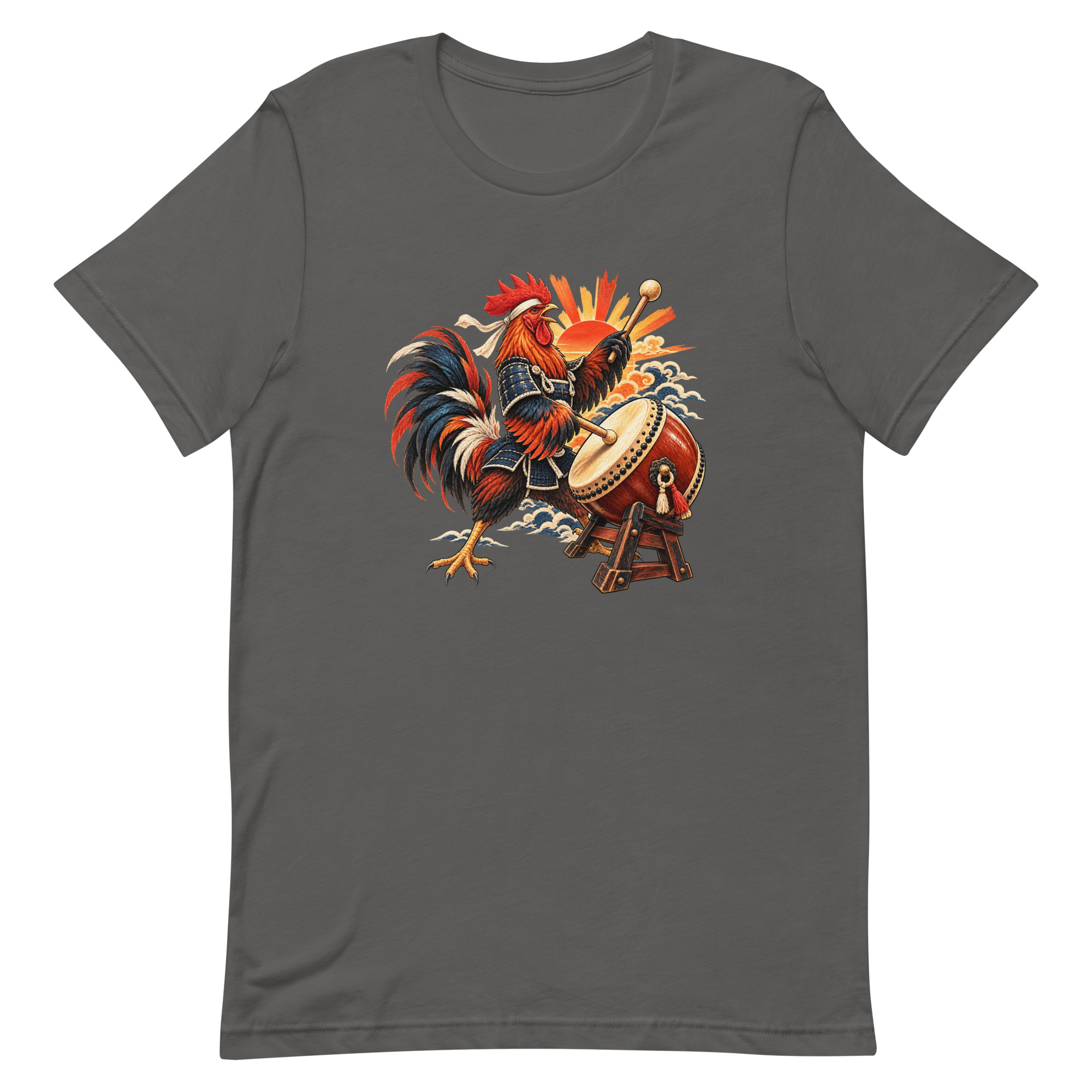 Rooster Samurai Taiko Drum Japanese Art, Japanese Art Tee, Mythology Gift - Image 4