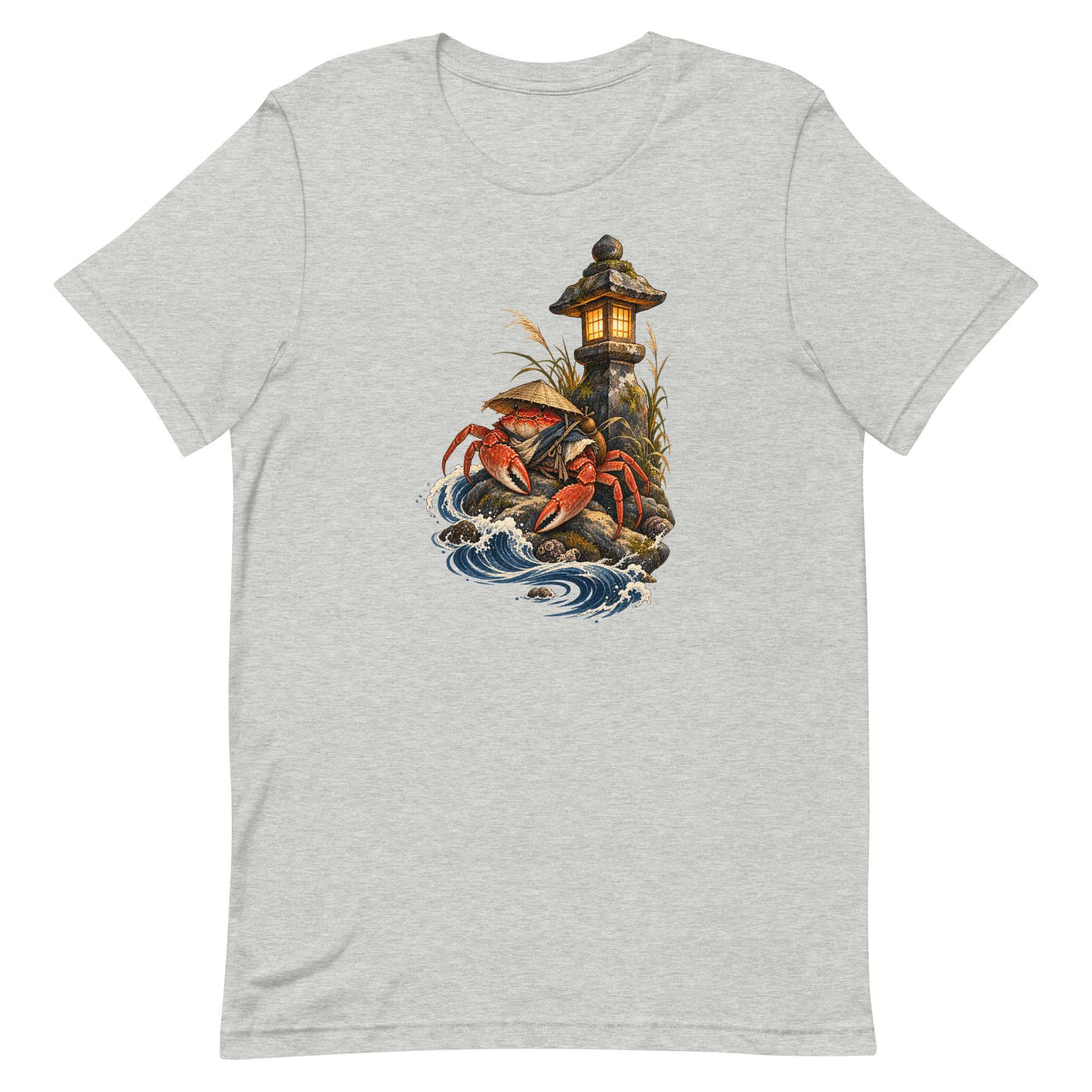 Crab Ronin Lantern Shore Japanese Art, Japanese Art Tee, Mythology Gift - Image 3