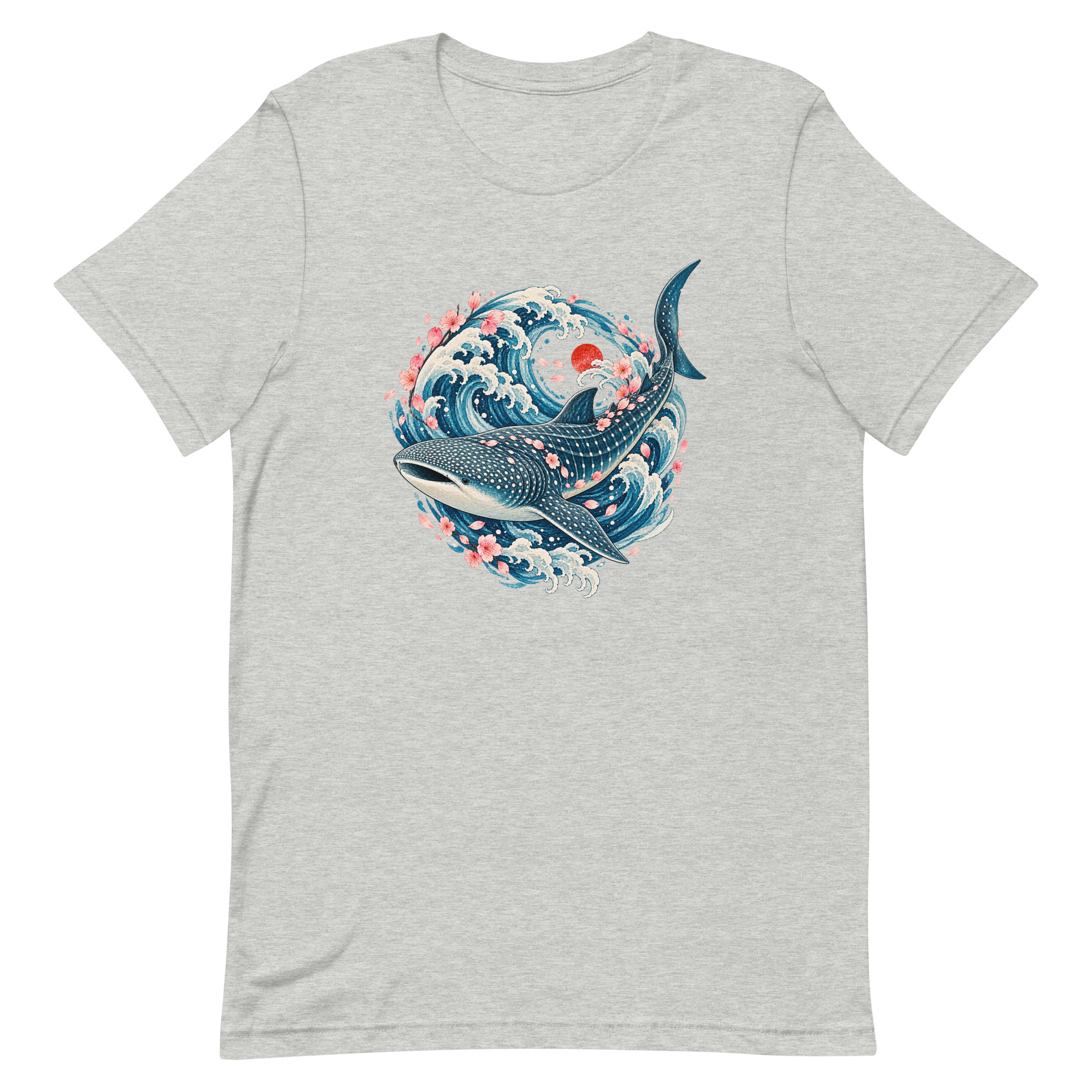 Whale Shark Sakura Current Japanese Art, Japanese Art Tee, Mythology Gift - Image 5