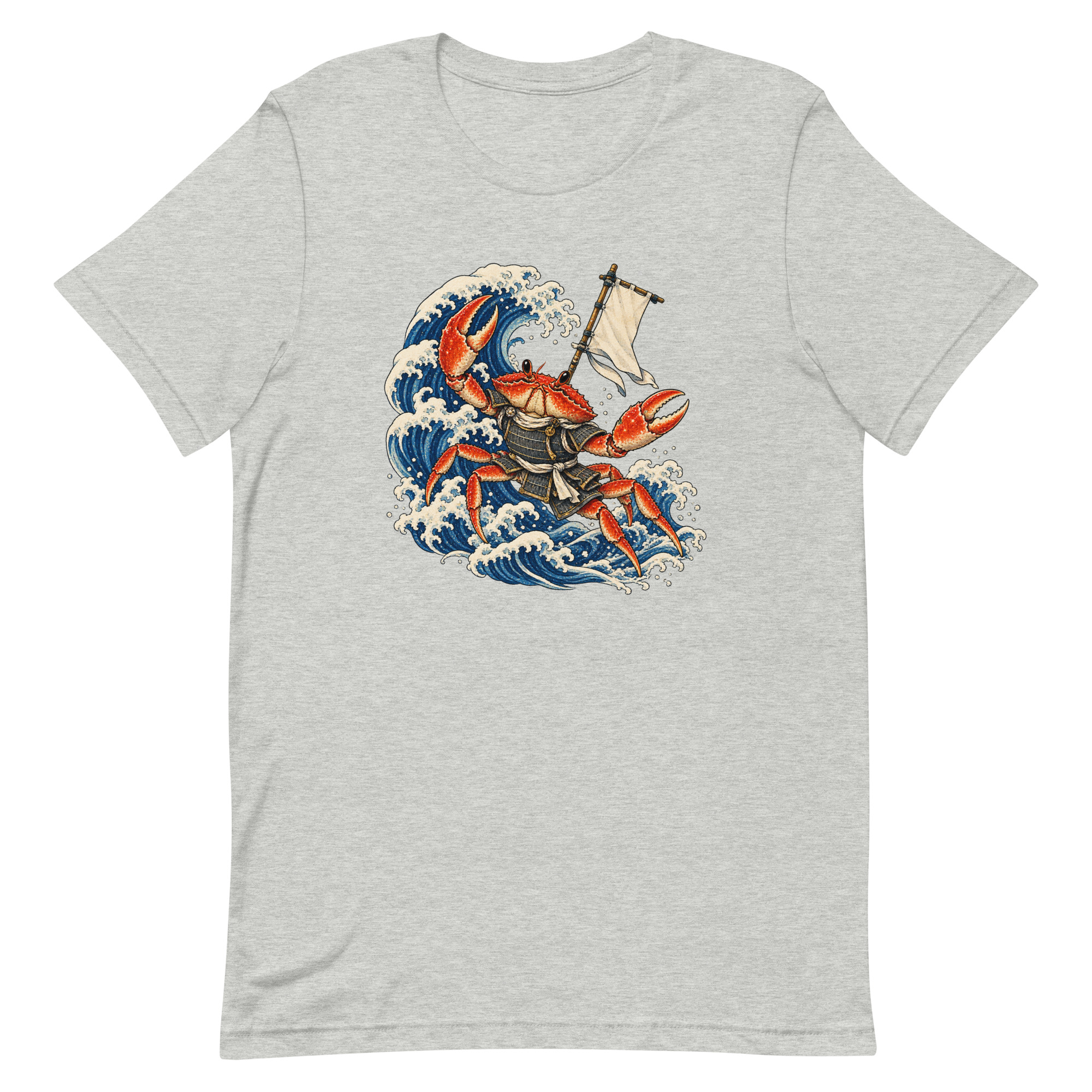 Samurai Crab Great Wave Japanese Warrior Art, Japanese Art Tee, Mythology Gift - Image 5