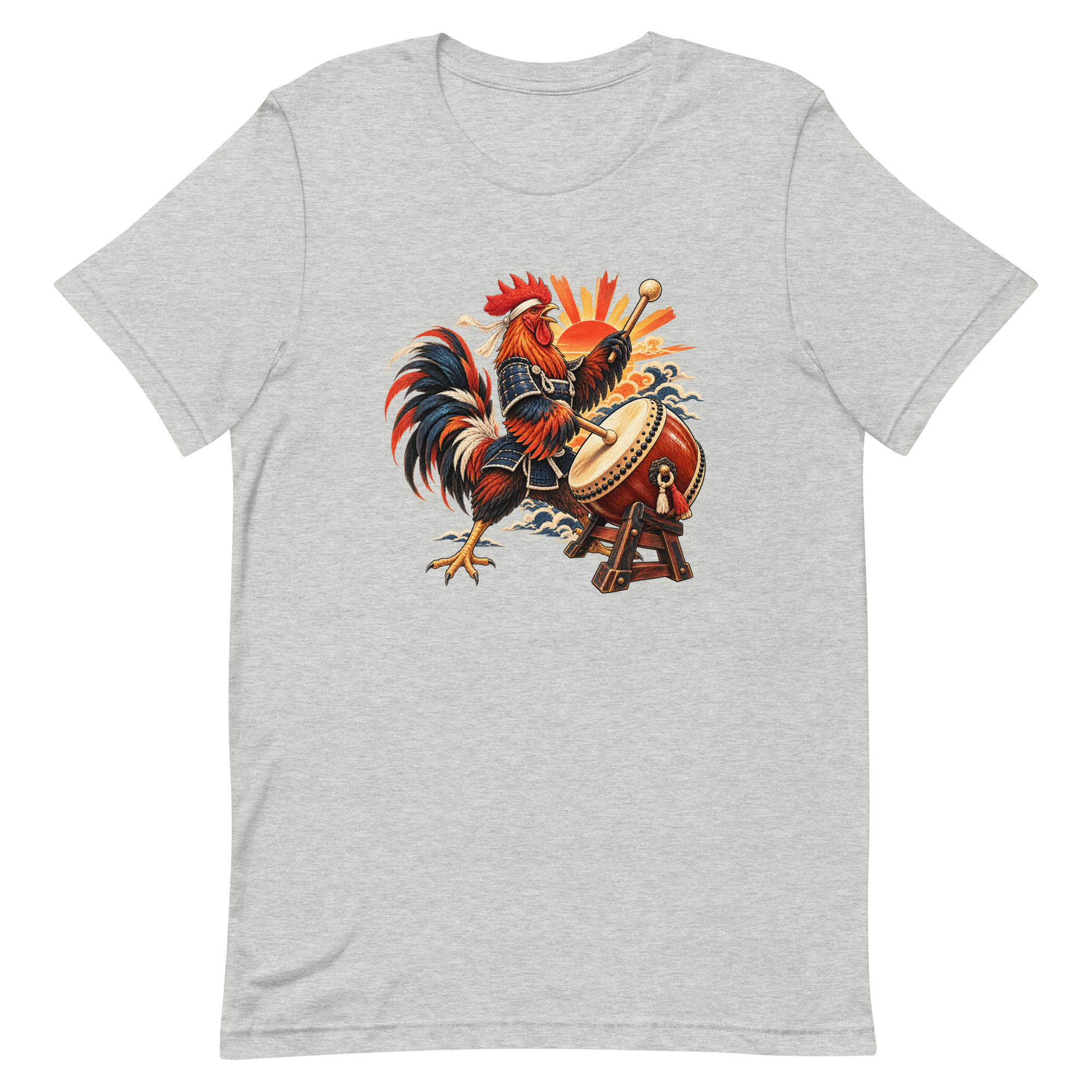 Rooster Samurai Taiko Drum Japanese Art, Japanese Art Tee, Mythology Gift - Image 5