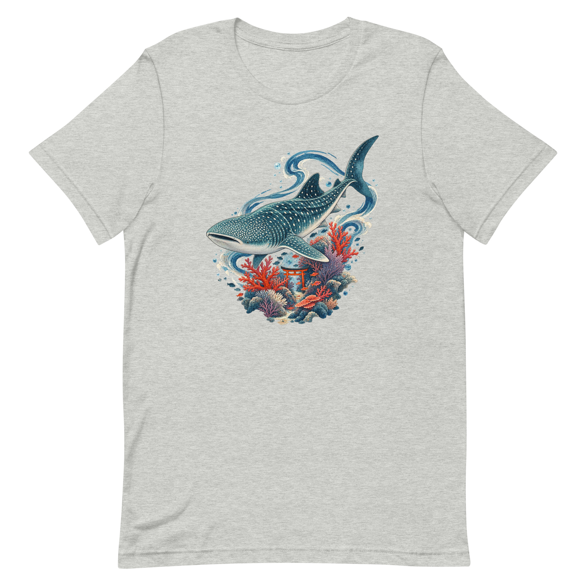 Whale Shark Torii Coral Garden Japanese Art, Japanese Art Tee, Mythology Gift - Image 5