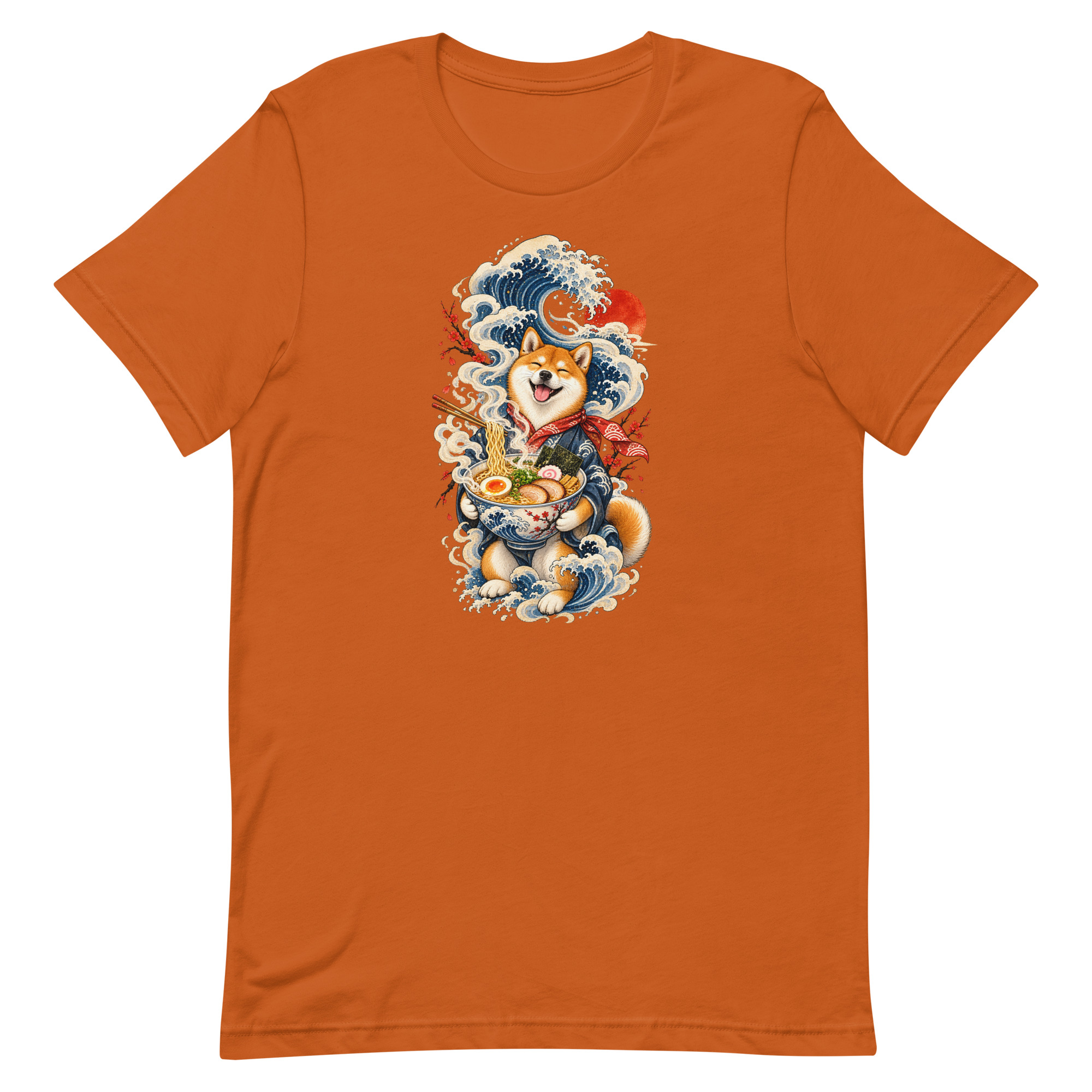 Shiba Inu Ramen Great Wave Japanese Food Art, Japanese Art Tee, Mythology Gift - Image 4