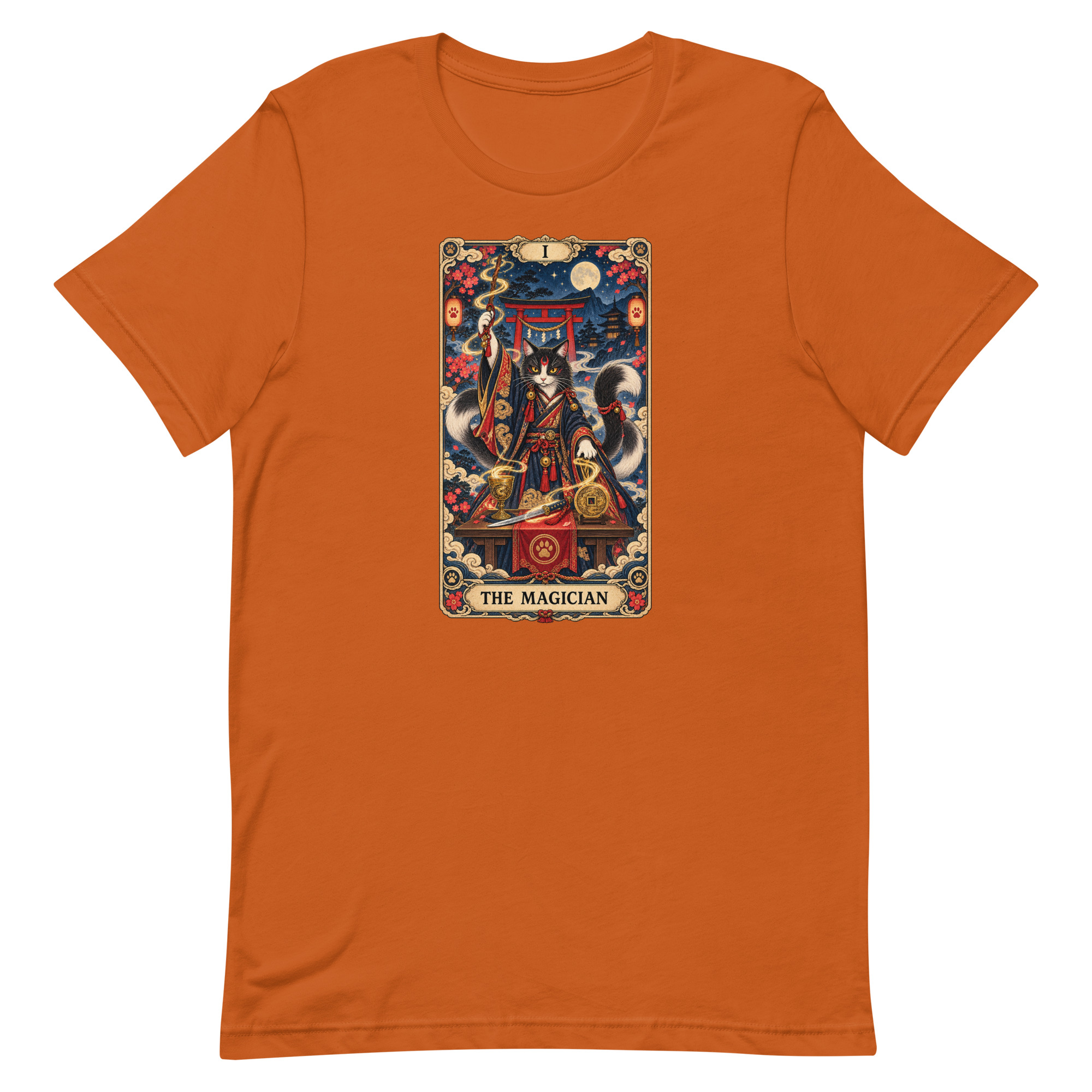 The Magician Bakeneko Cat Tarot Japanese Yokai Art, Japanese Art Tee, Mythology Gift - Image 4