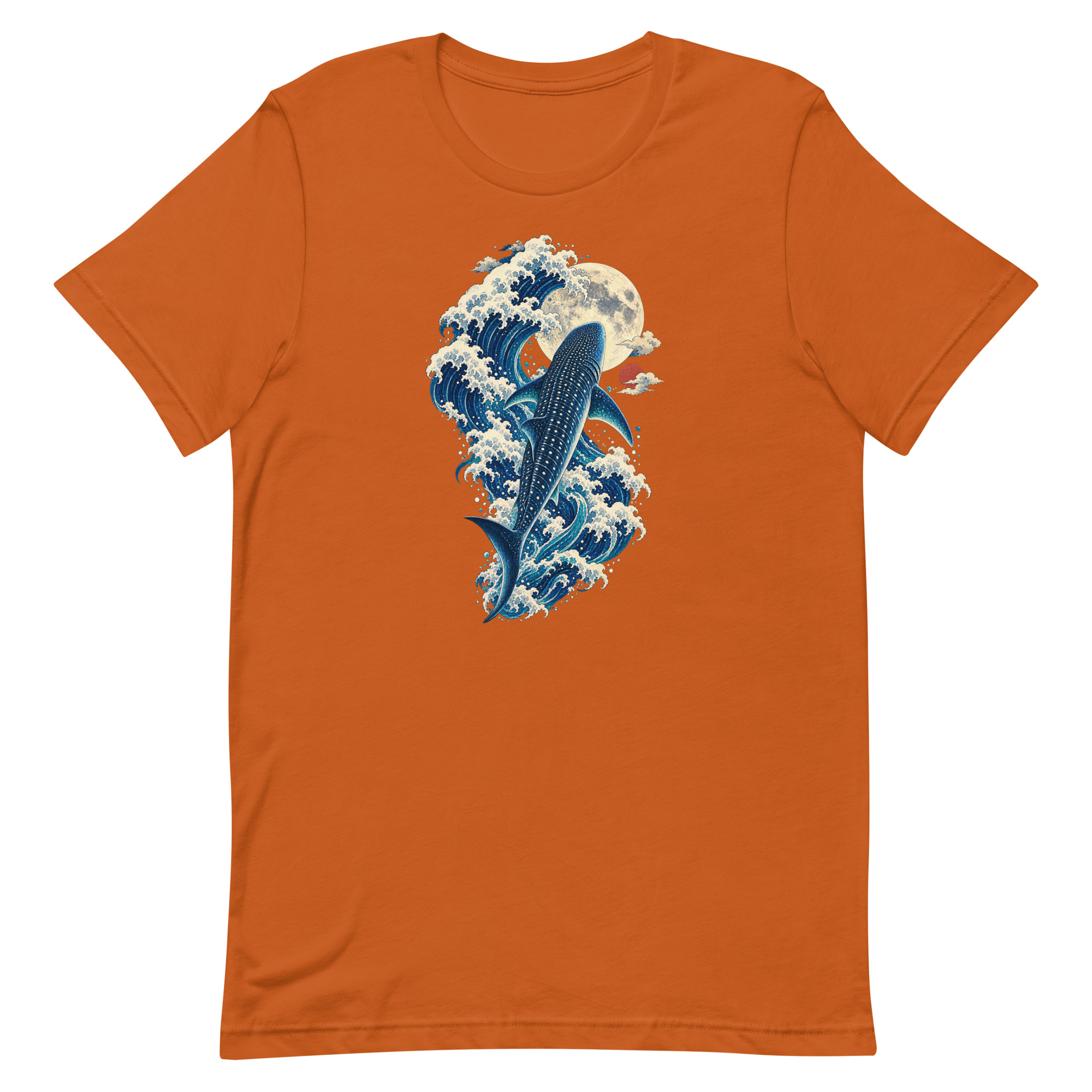 Whale Shark Great Wave Moon Japanese Art, Japanese Art Tee, Mythology Gift - Image 4