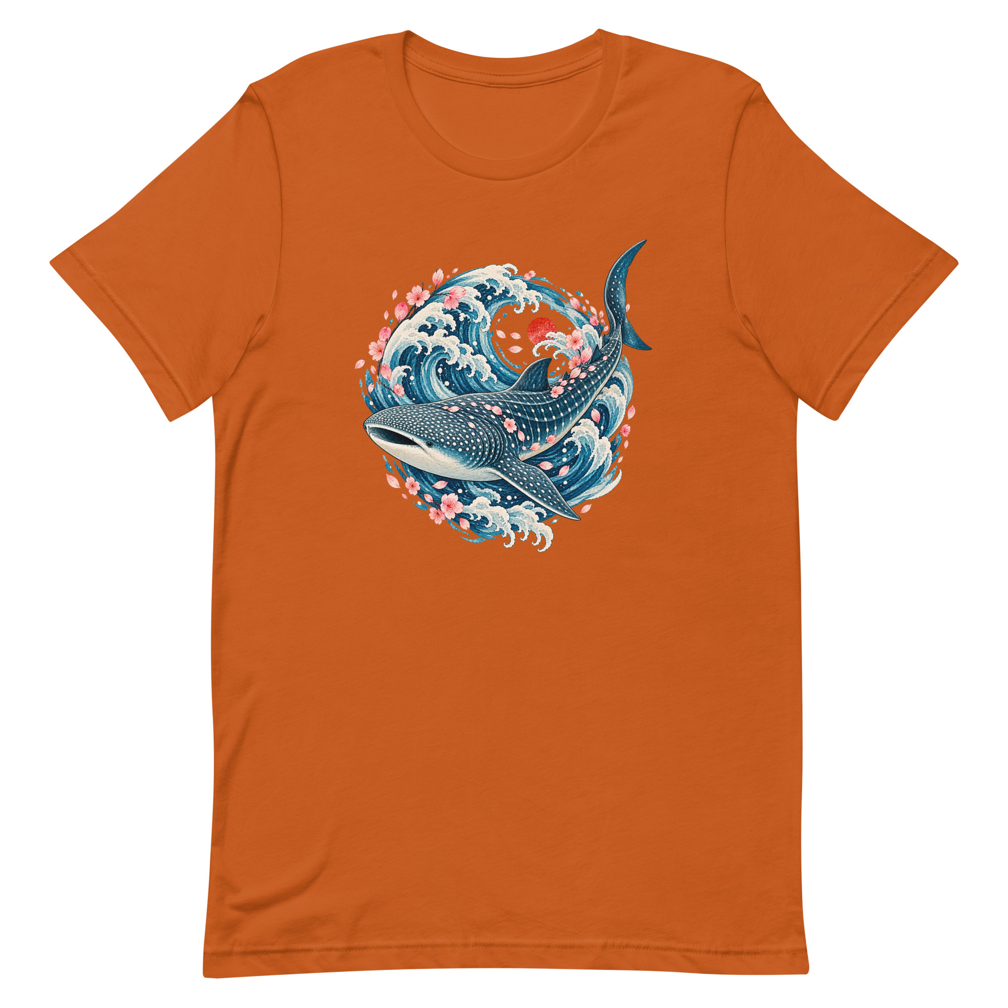 Whale Shark Sakura Current Japanese Art, Japanese Art Tee, Mythology Gift - Image 6