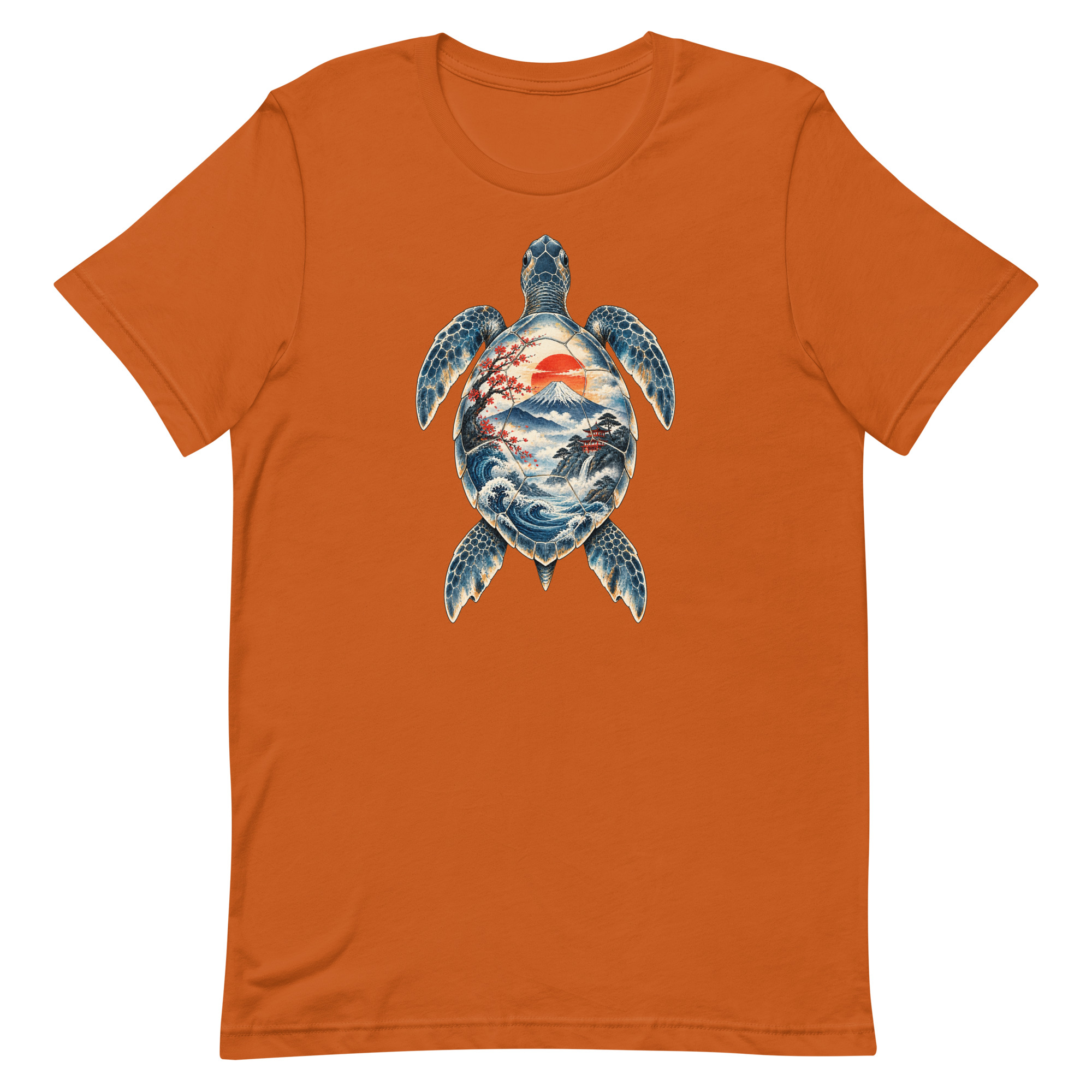 Sea Turtle Mount Fuji Sunrise Japanese Art, Japanese Art Tee, Mythology Gift - Image 6