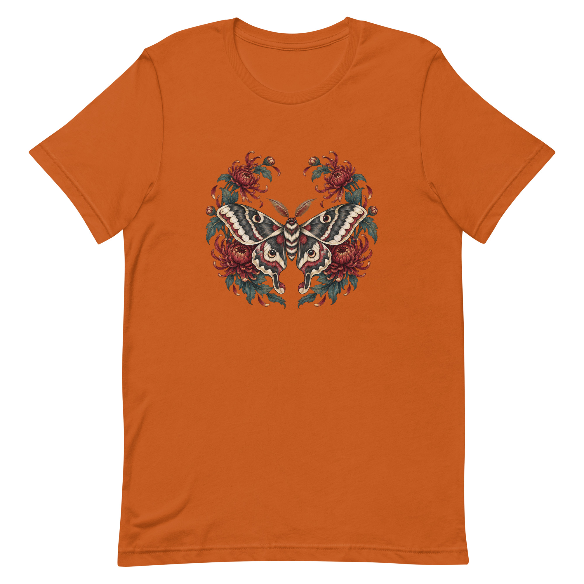 Japanese Moth Chrysanthemum Enso Ink Art, Japanese Art Tee, Mythology Gift - Image 6