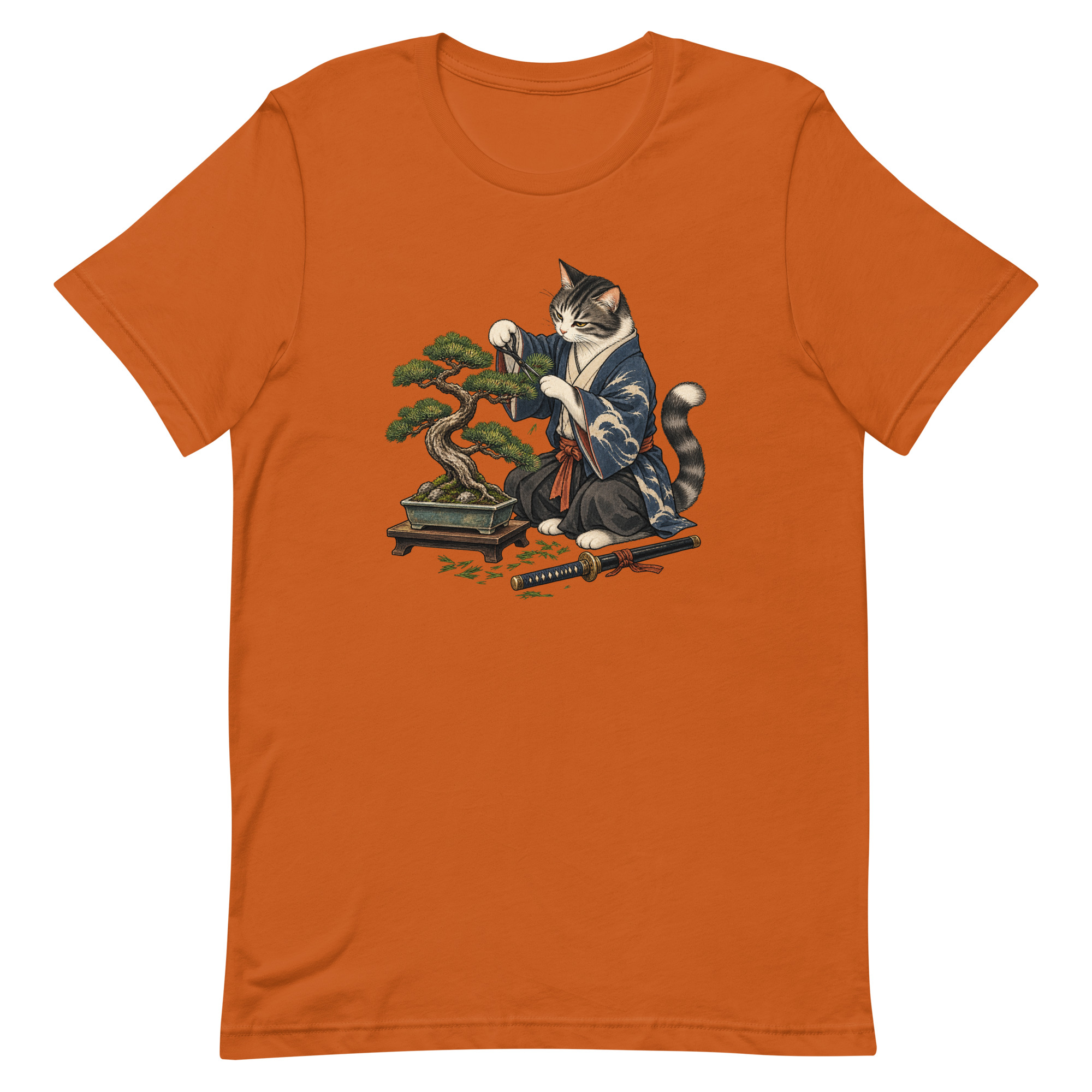 Samurai Cat Bonsai Dojo Japanese Art, Japanese Art Tee, Mythology Gift - Image 6
