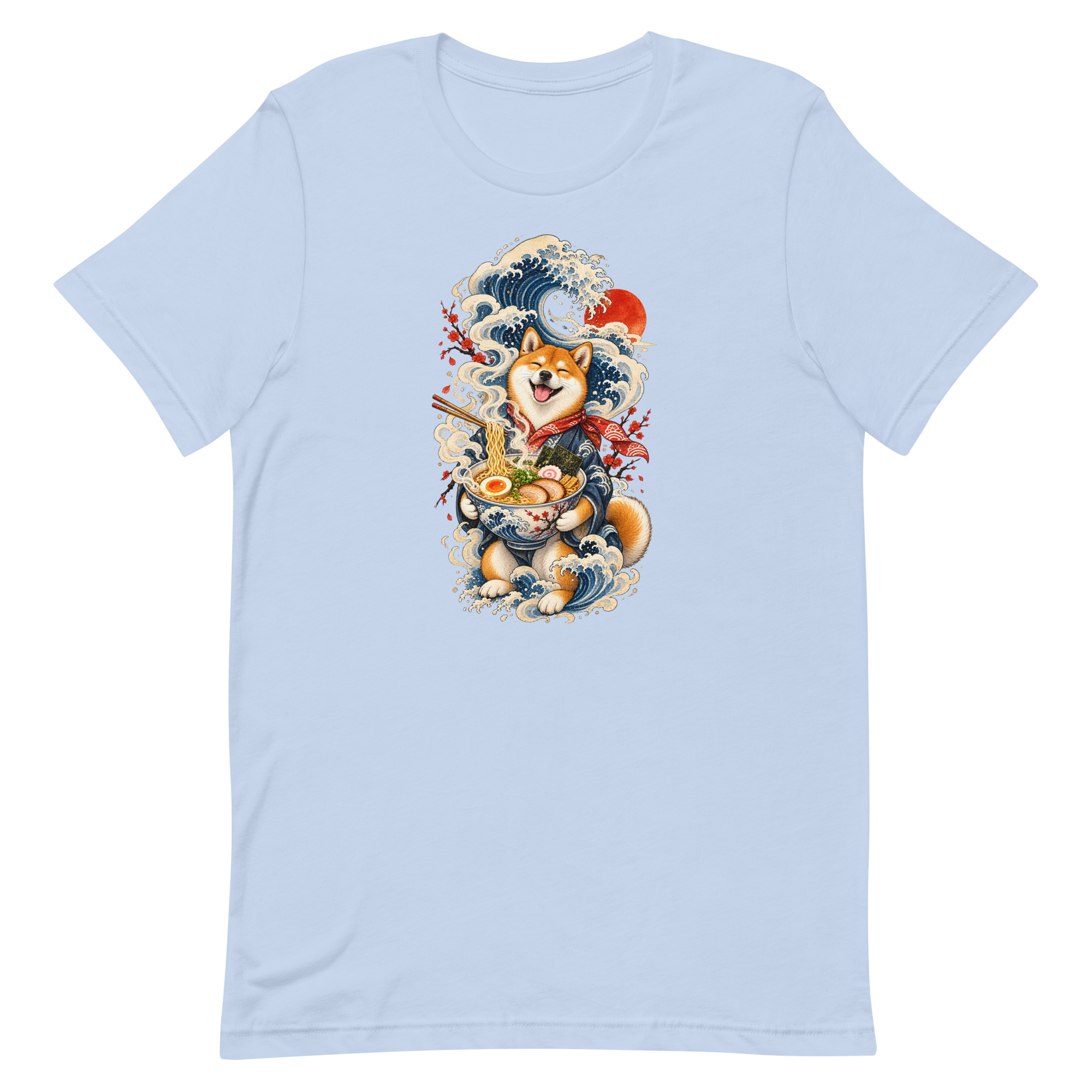 Shiba Inu Ramen Great Wave Japanese Food Art, Japanese Art Tee, Mythology Gift - Image 5