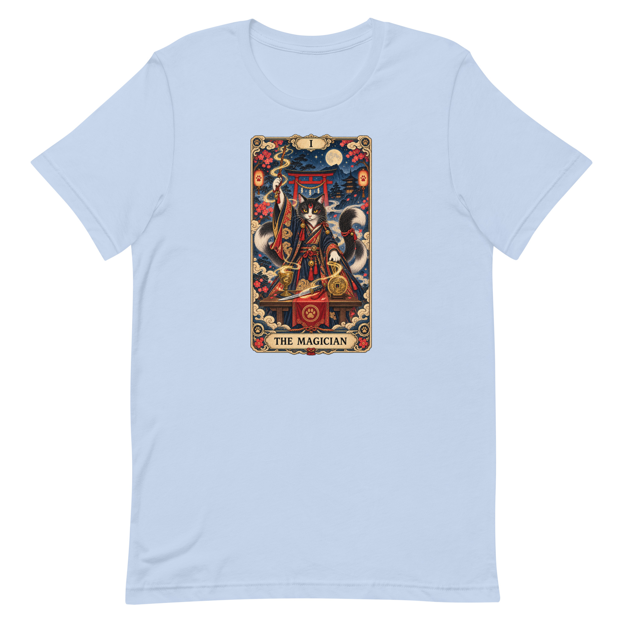 The Magician Bakeneko Cat Tarot Japanese Yokai Art, Japanese Art Tee, Mythology Gift - Image 5
