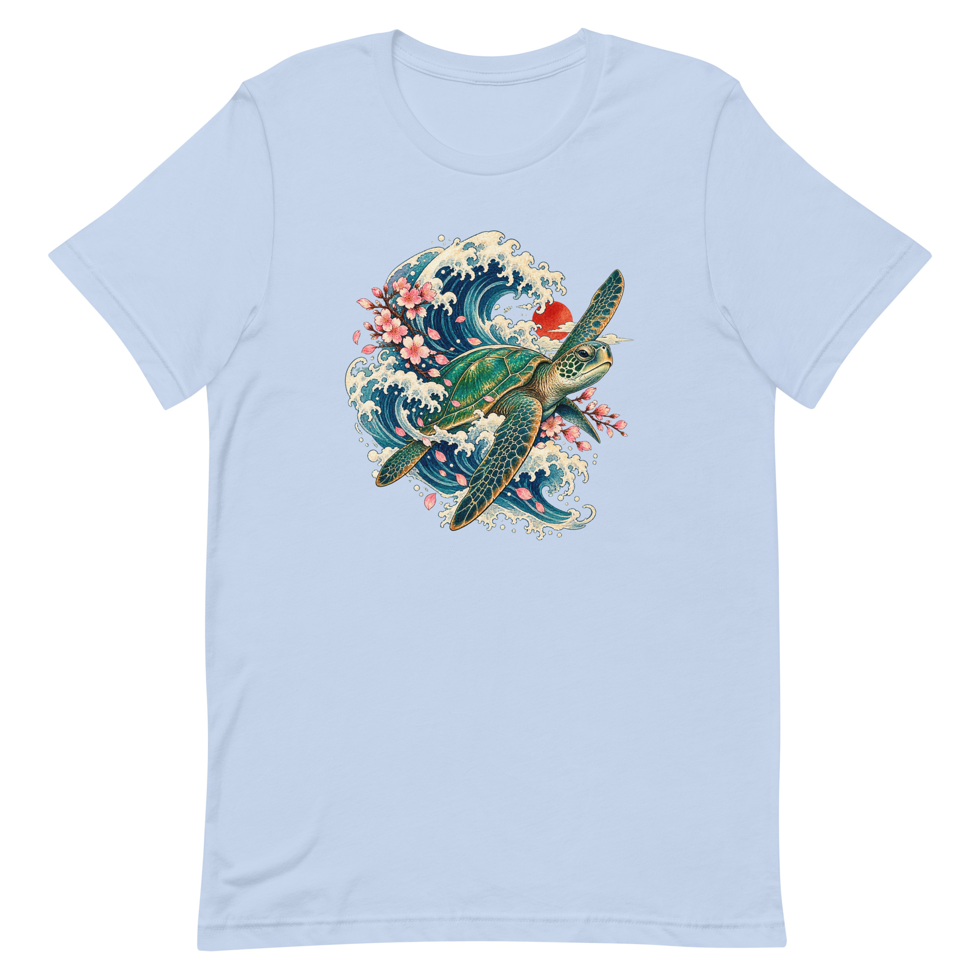 Sea Turtle Great Wave Sakura Japanese Art, Japanese Art Tee, Mythology Gift - Image 7