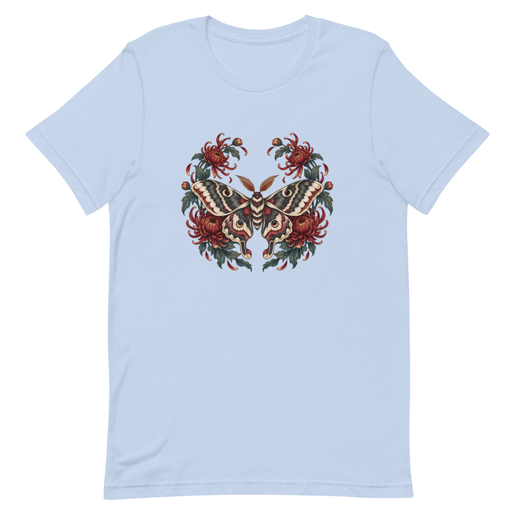 Japanese Moth Chrysanthemum Enso Ink Art, Japanese Art Tee, Mythology Gift - Image 7
