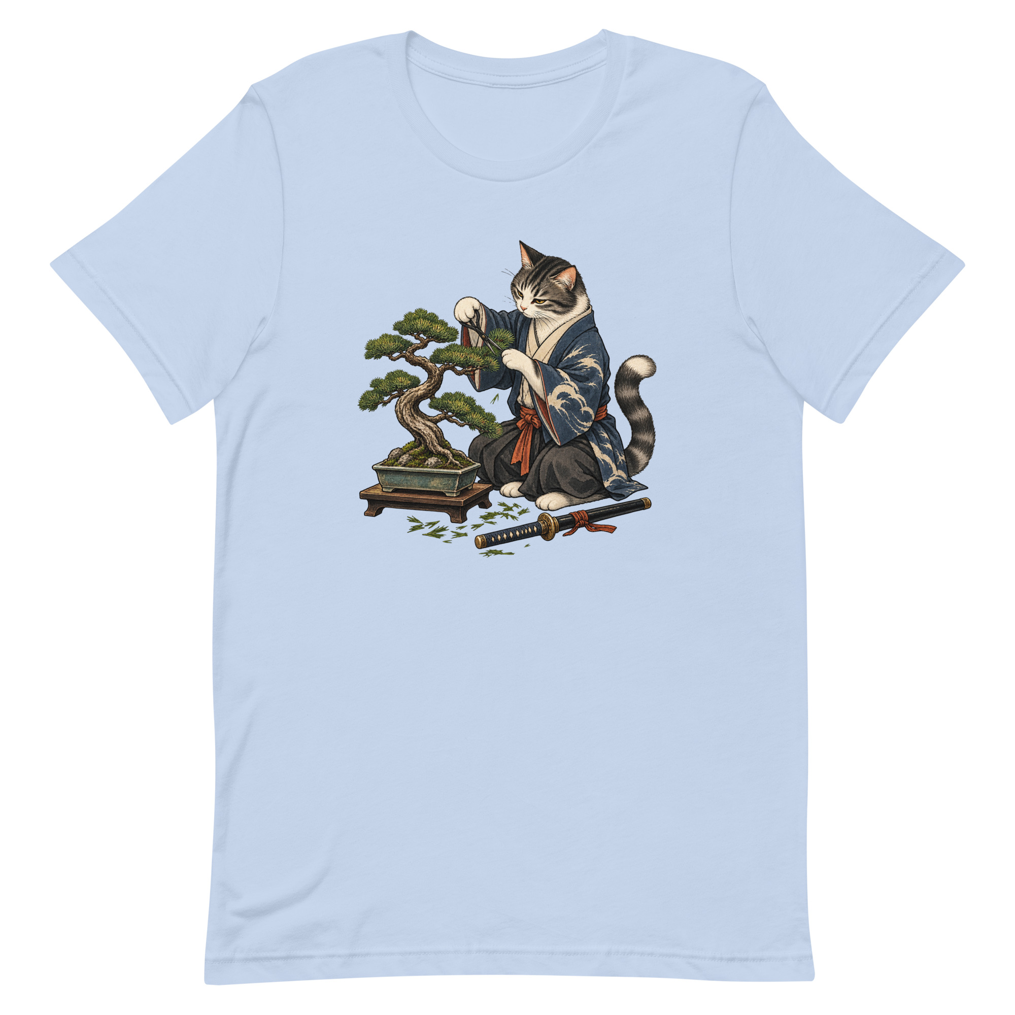 Samurai Cat Bonsai Dojo Japanese Art, Japanese Art Tee, Mythology Gift - Image 7