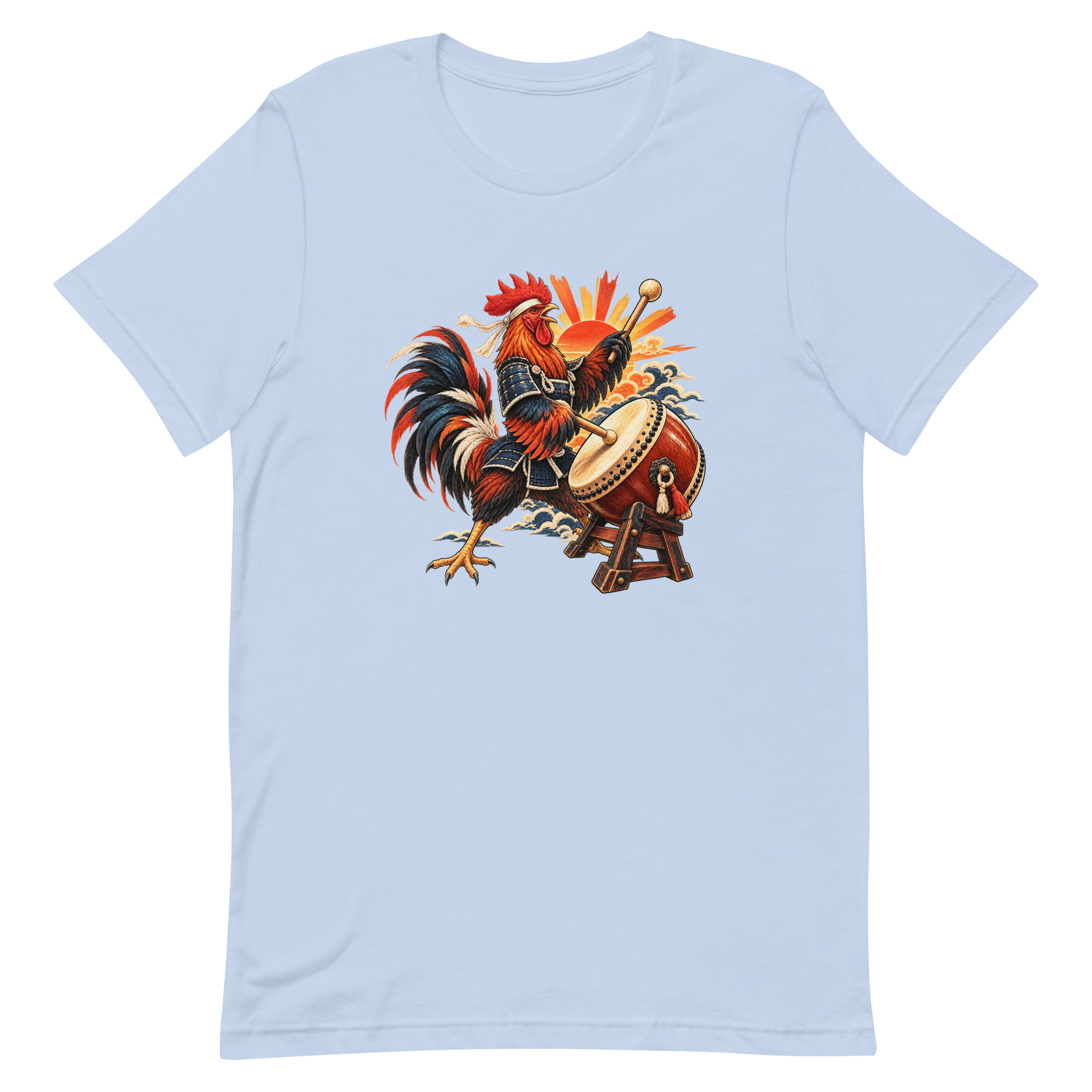 Rooster Samurai Taiko Drum Japanese Art, Japanese Art Tee, Mythology Gift - Image 7