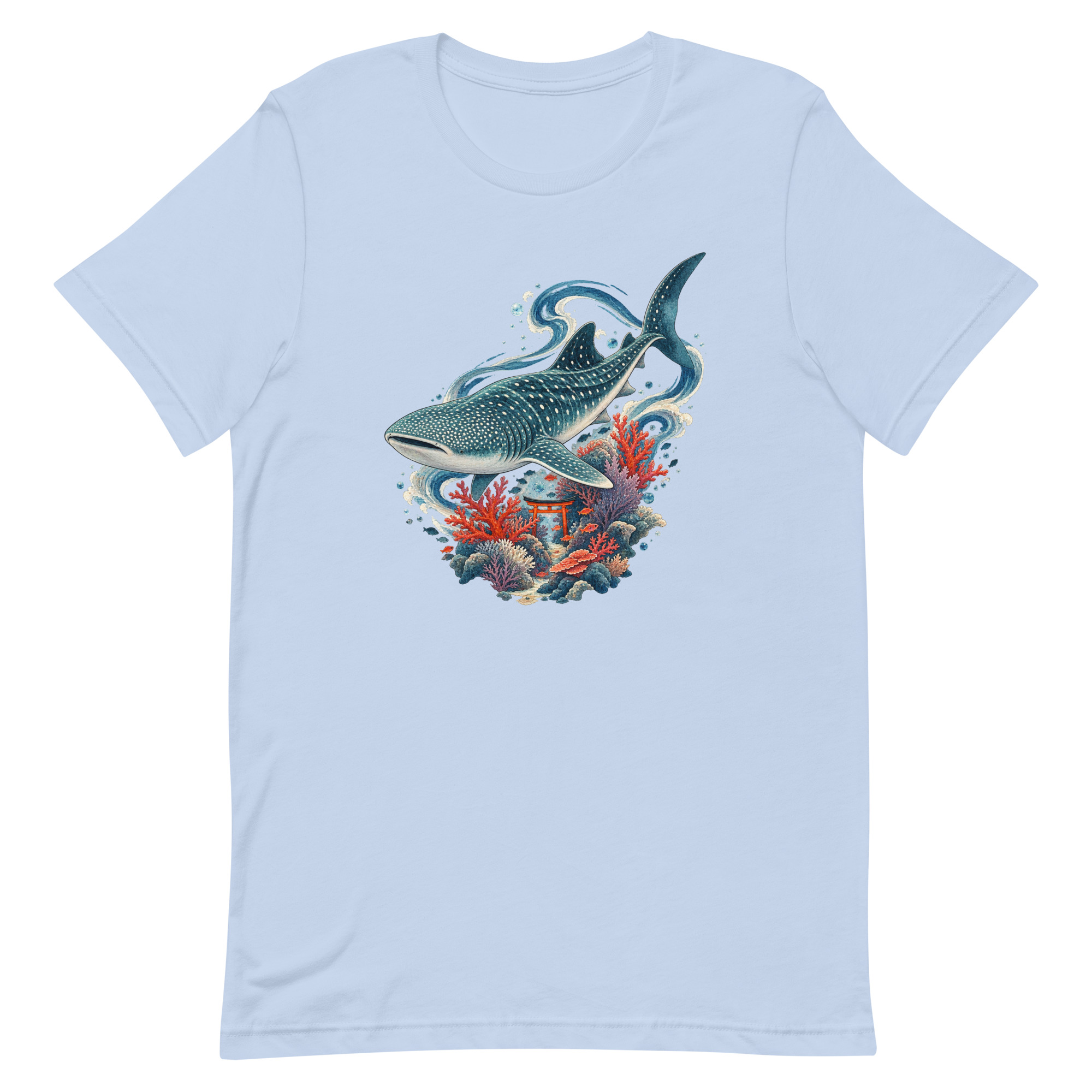 Whale Shark Torii Coral Garden Japanese Art, Japanese Art Tee, Mythology Gift - Image 7