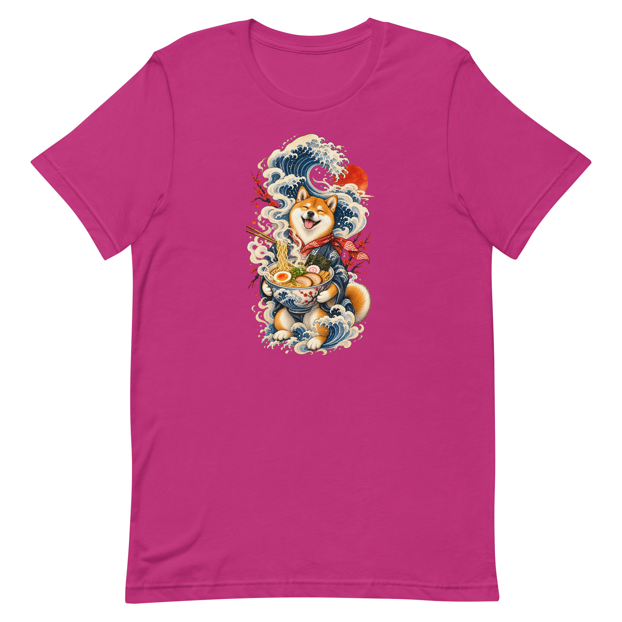 Shiba Inu Ramen Great Wave Japanese Food Art, Japanese Art Tee, Mythology Gift - Image 6