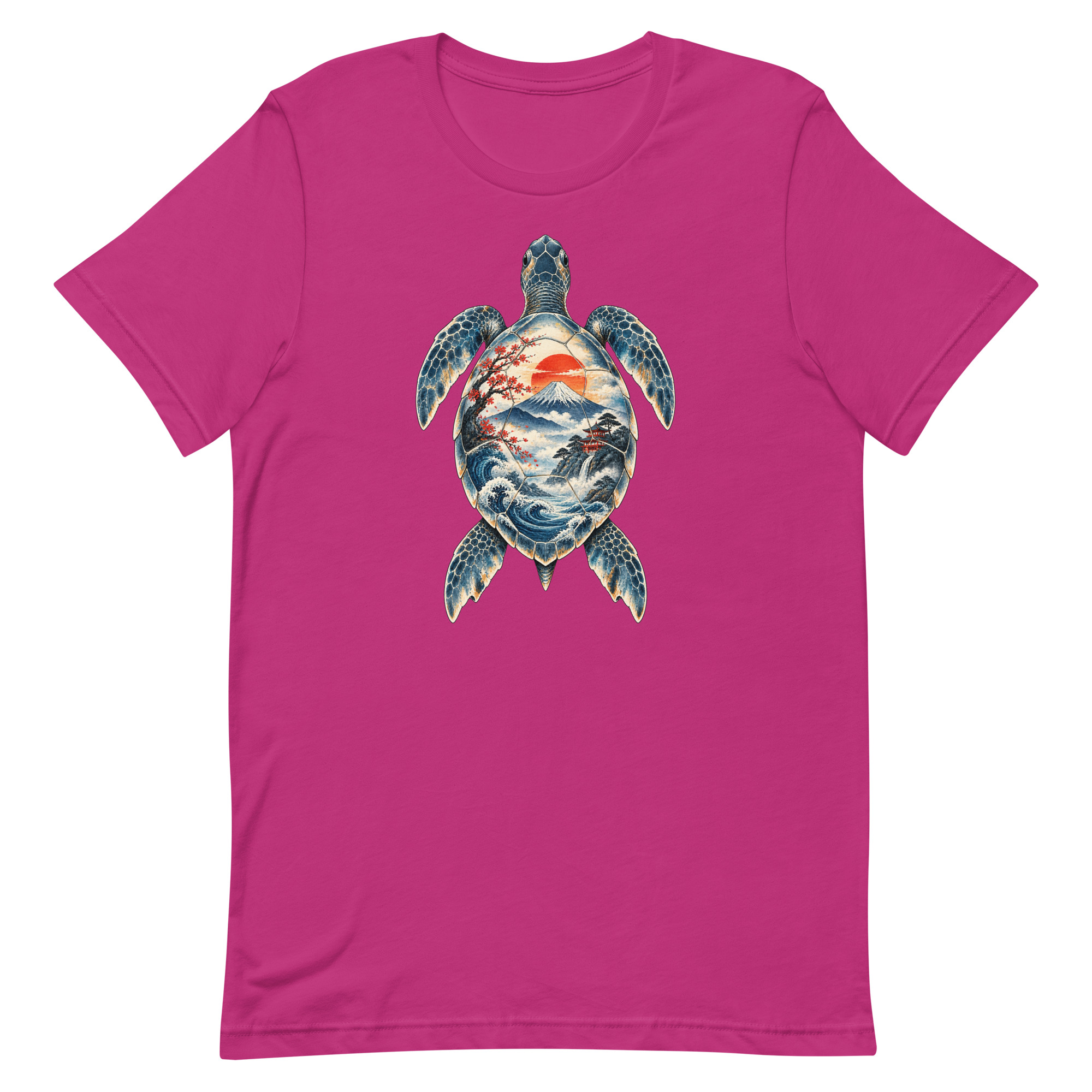 Sea Turtle Mount Fuji Sunrise Japanese Art, Japanese Art Tee, Mythology Gift - Image 8