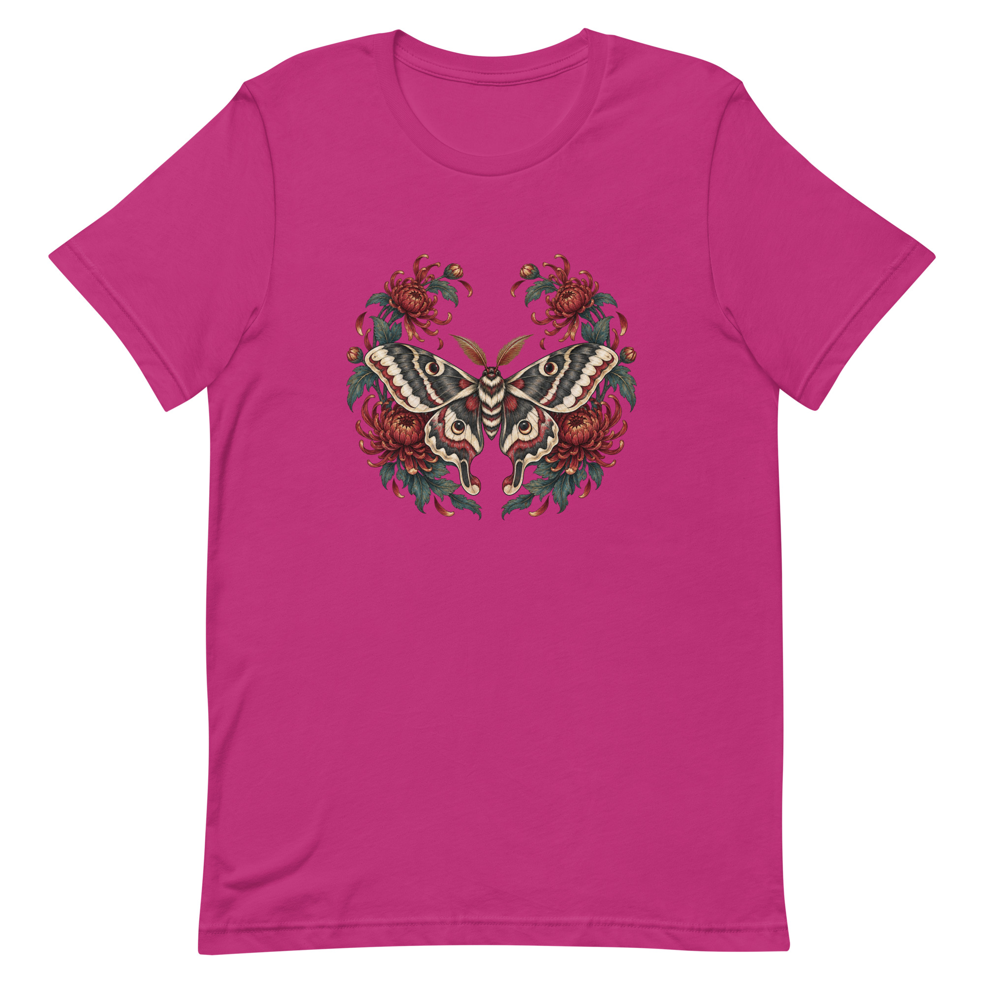Japanese Moth Chrysanthemum Enso Ink Art, Japanese Art Tee, Mythology Gift - Image 8