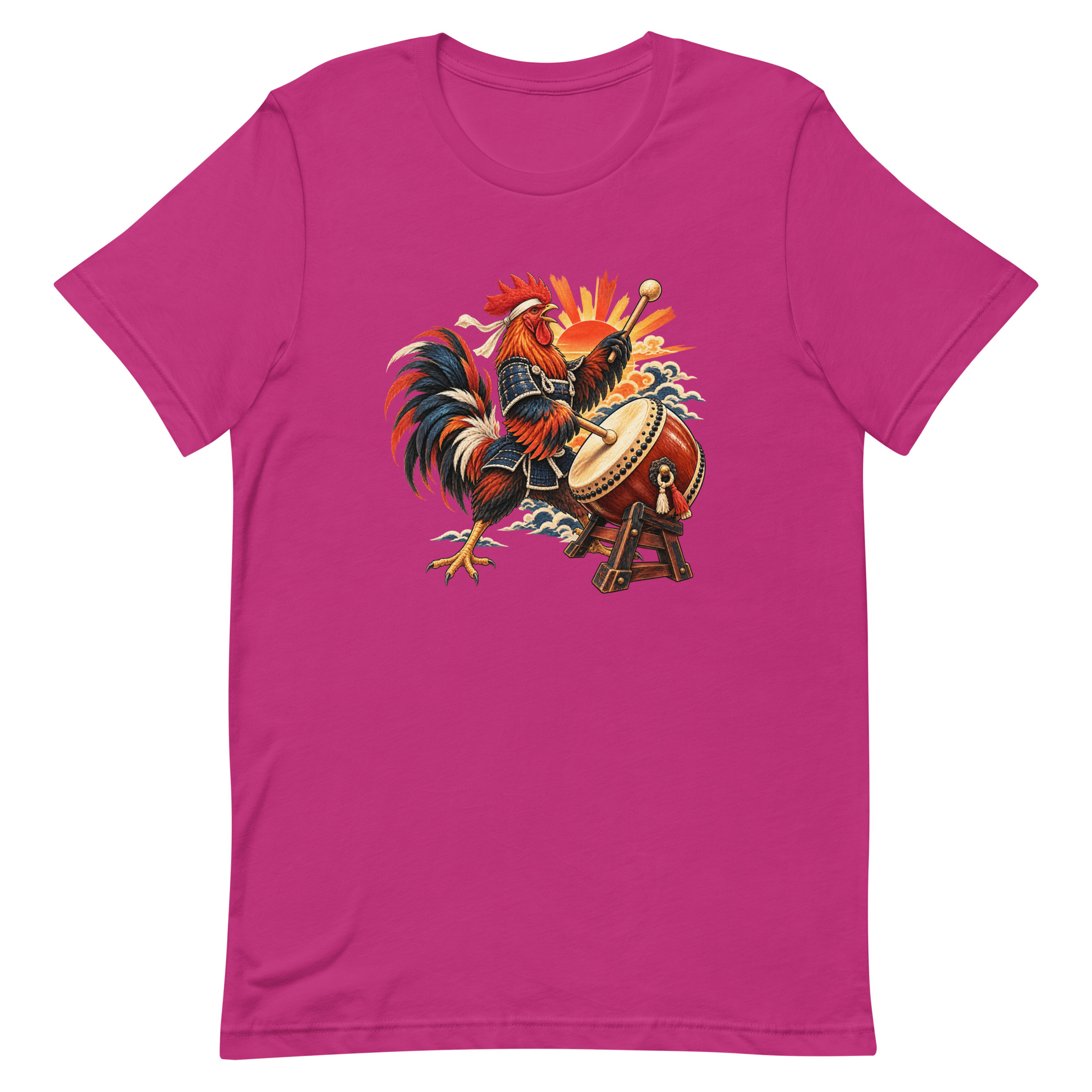 Rooster Samurai Taiko Drum Japanese Art, Japanese Art Tee, Mythology Gift - Image 8