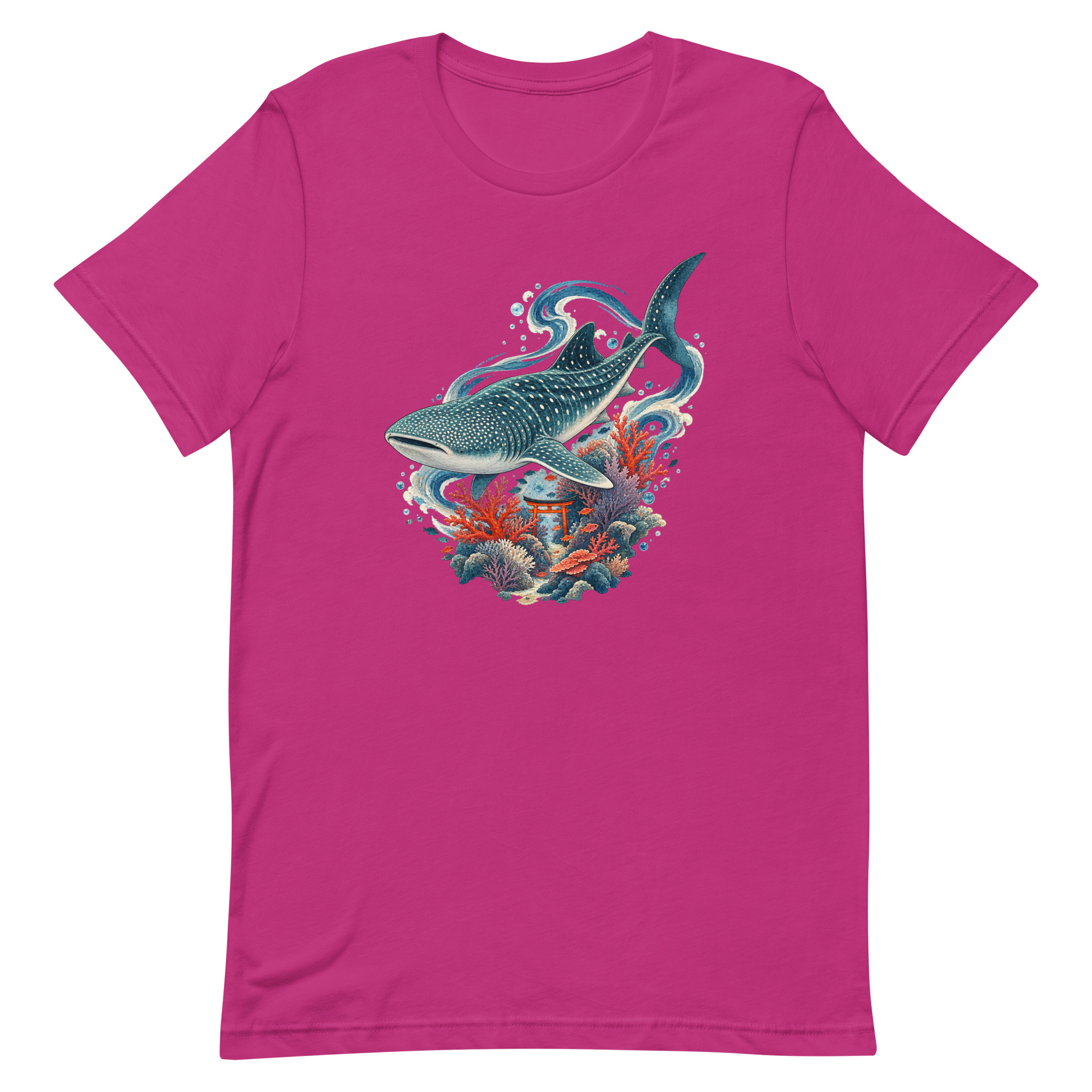 Whale Shark Torii Coral Garden Japanese Art, Japanese Art Tee, Mythology Gift - Image 8