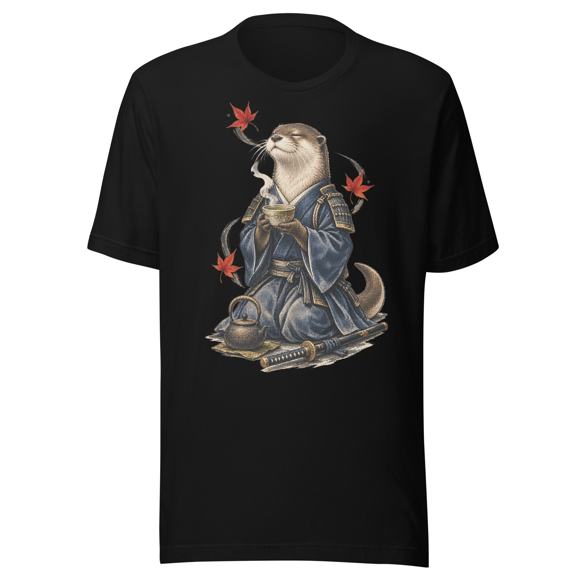 Otter Tea Ceremony Maple Japanese Warrior Animal Art