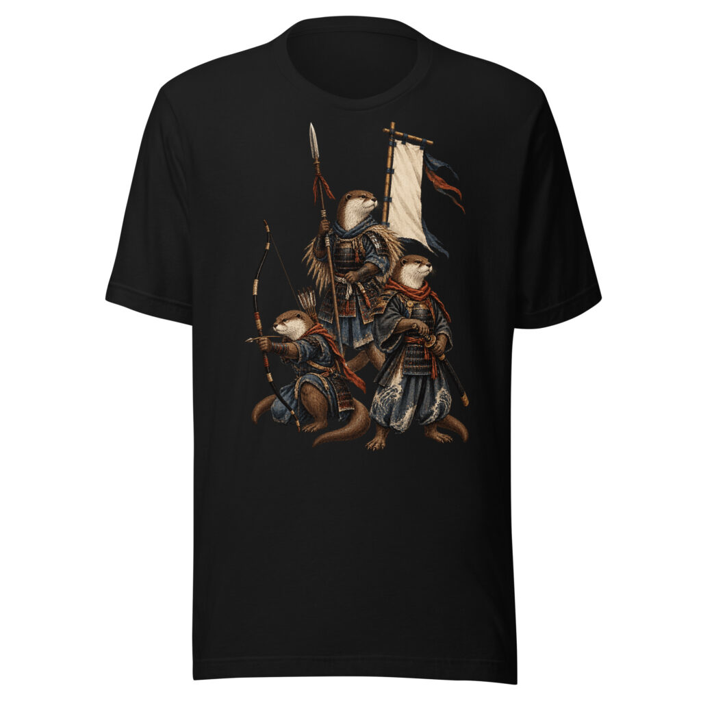 Three Otter Ronin Clan Japanese Samurai Animal Art