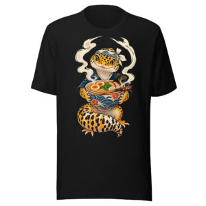 Gecko Ramen Noodle Chef Japanese Food Animal Art