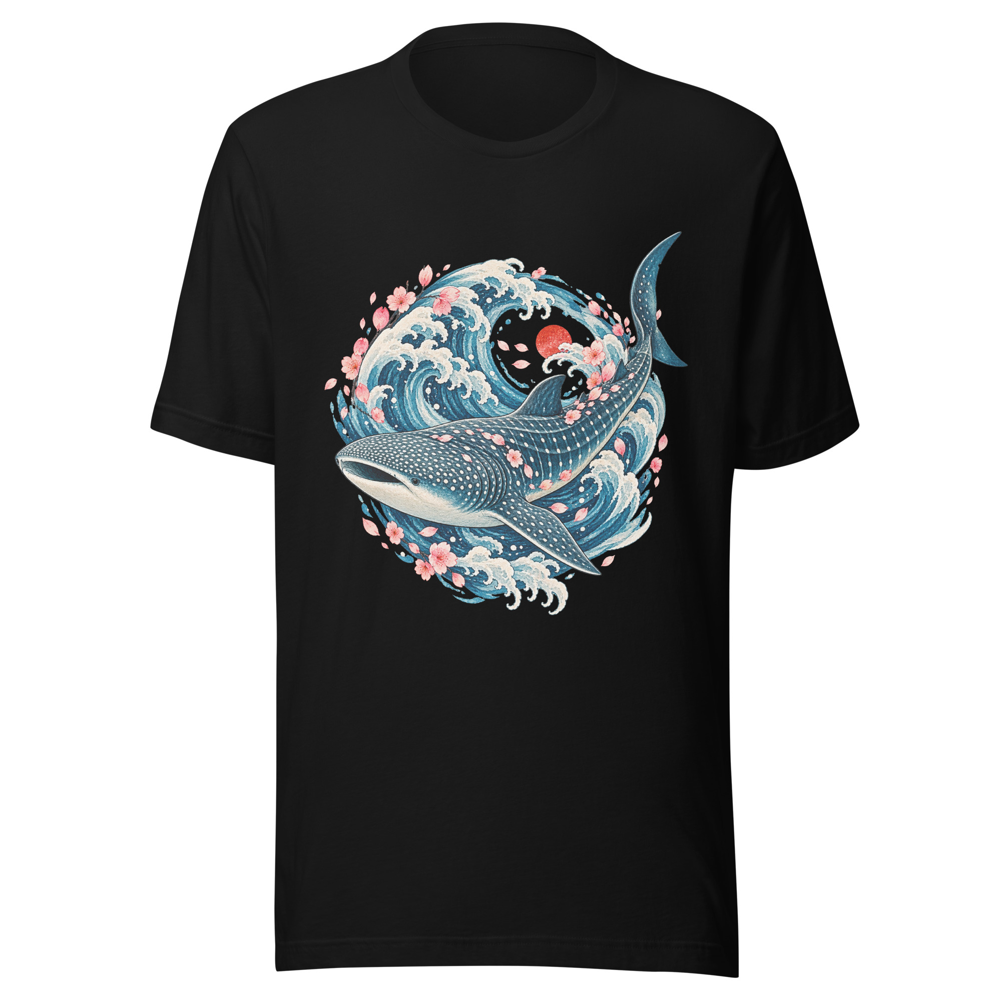 Whale Shark Sakura Current Japanese Art, Japanese Art Tee, Mythology Gift