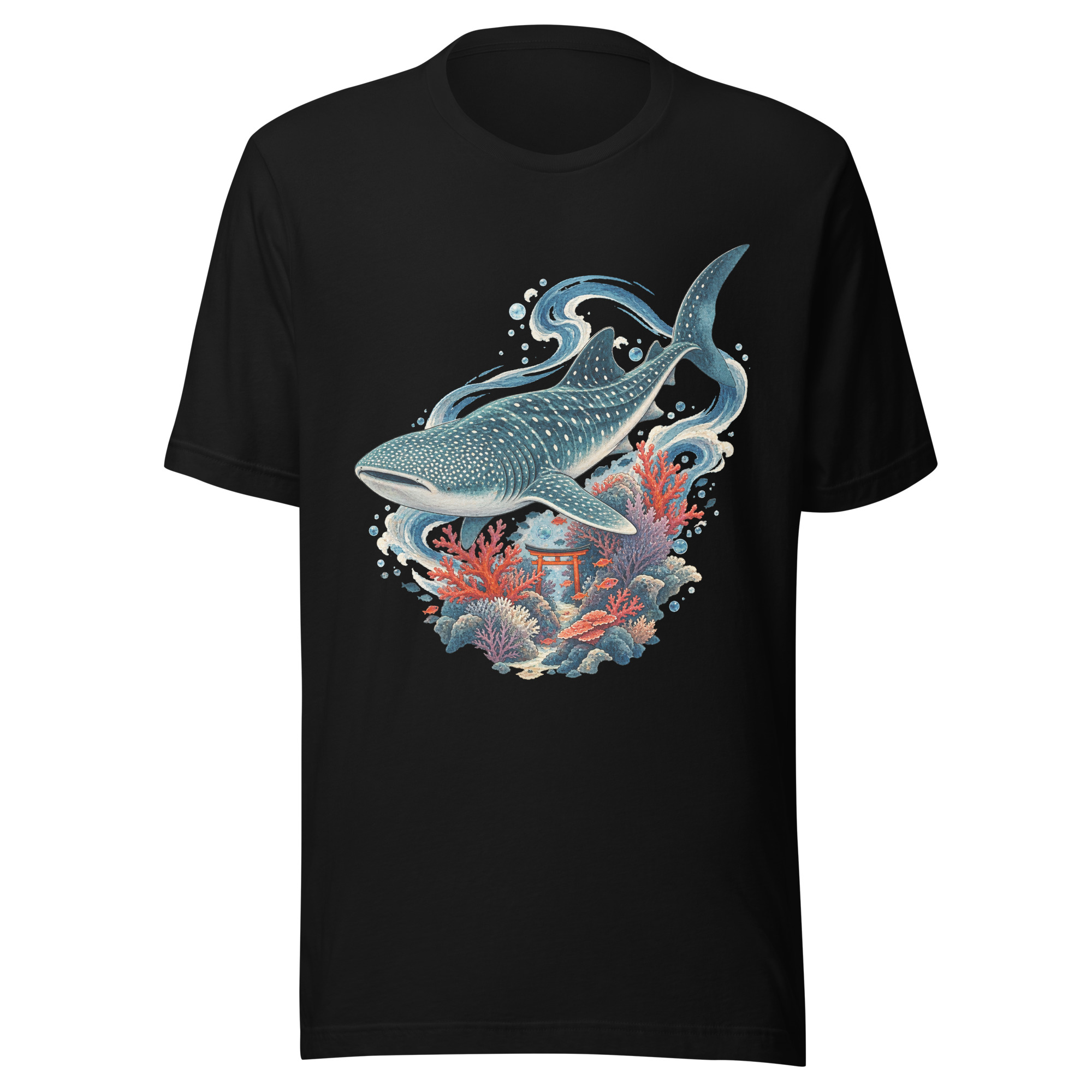 Whale Shark Torii Coral Garden Japanese Art, Japanese Art Tee, Mythology Gift