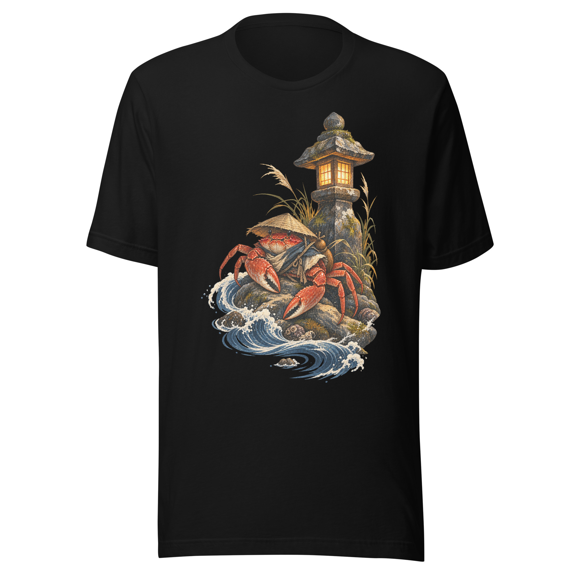 Crab Ronin Lantern Shore Japanese Art, Japanese Art Tee, Mythology Gift