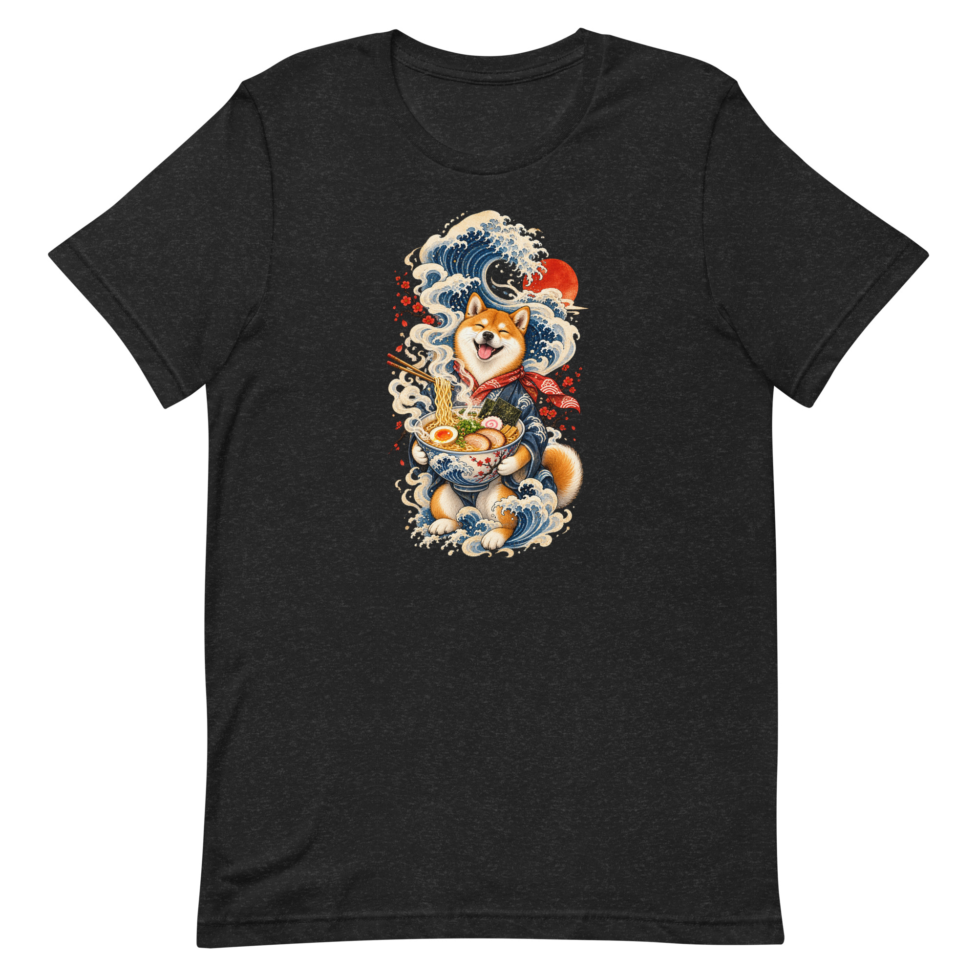 Shiba Inu Ramen Great Wave Japanese Food Art, Japanese Art Tee, Mythology Gift - Image 7