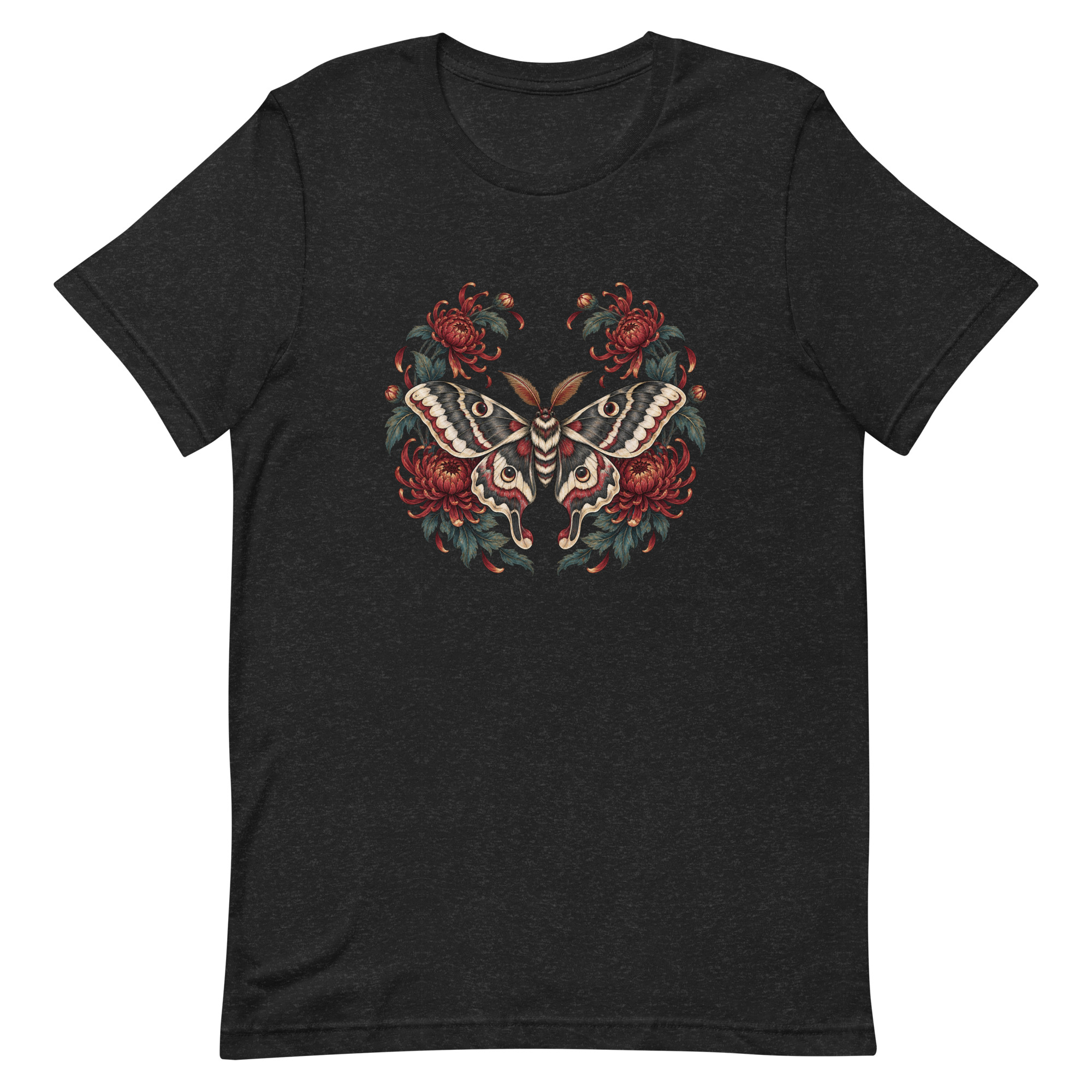 Japanese Moth Chrysanthemum Enso Ink Art, Japanese Art Tee, Mythology Gift - Image 9