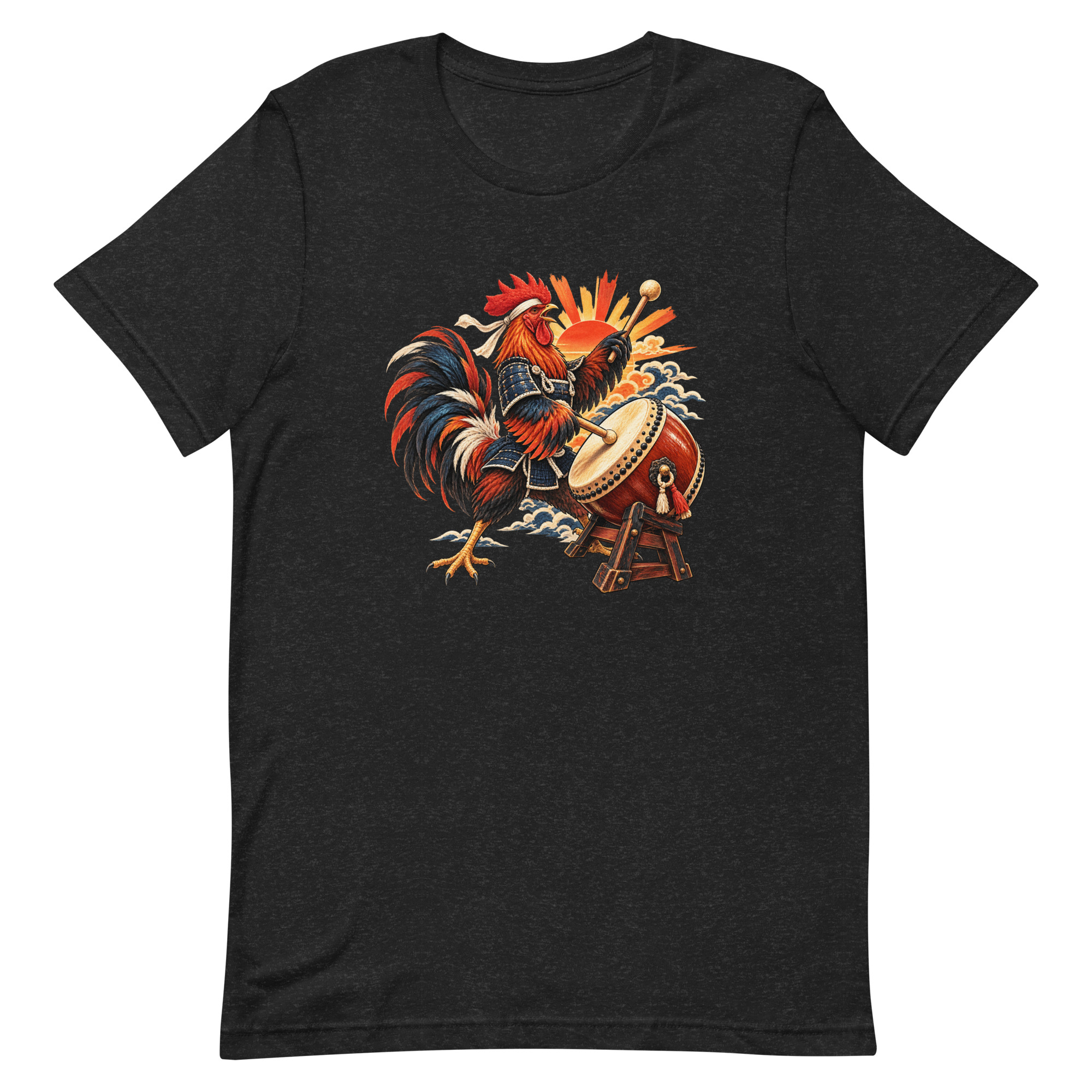 Rooster Samurai Taiko Drum Japanese Art, Japanese Art Tee, Mythology Gift - Image 9