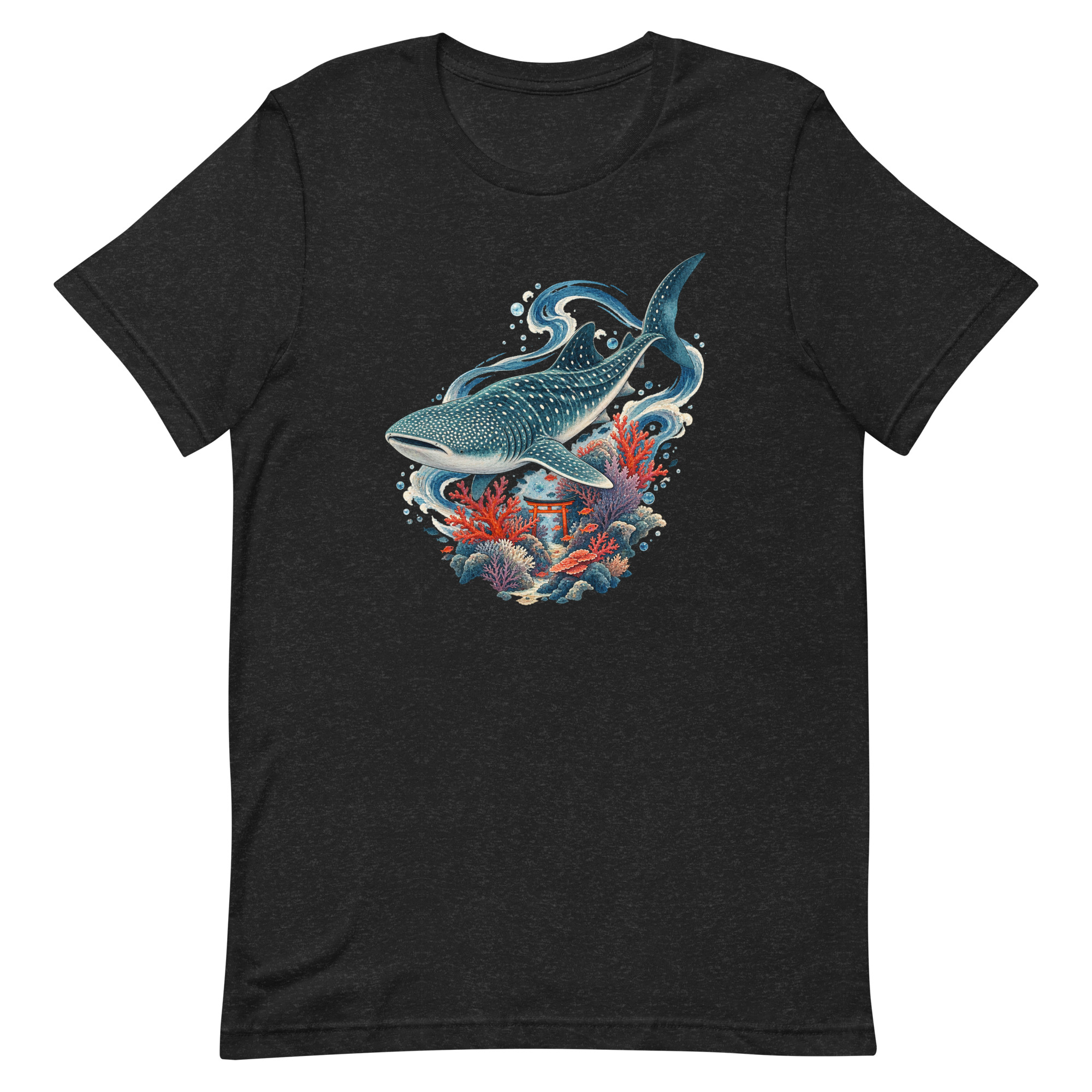 Whale Shark Torii Coral Garden Japanese Art, Japanese Art Tee, Mythology Gift - Image 9