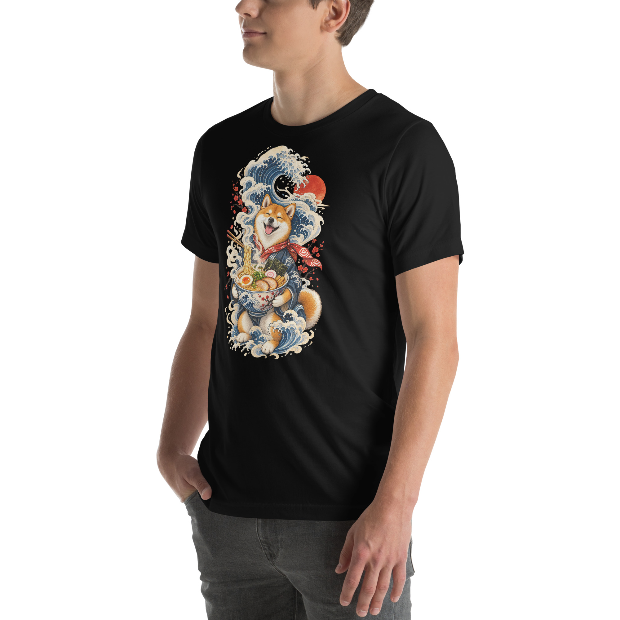 Shiba Inu Ramen Great Wave Japanese Food Art, Japanese Art Tee, Mythology Gift - Image 95