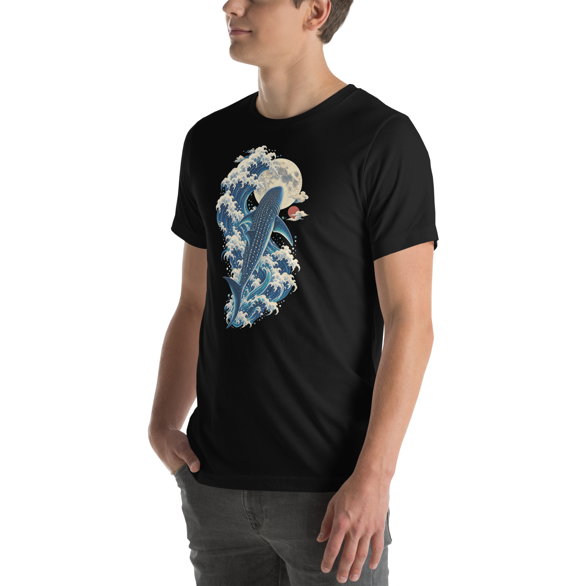 Whale Shark Great Wave Moon Japanese Art, Japanese Art Tee, Mythology Gift - Image 120