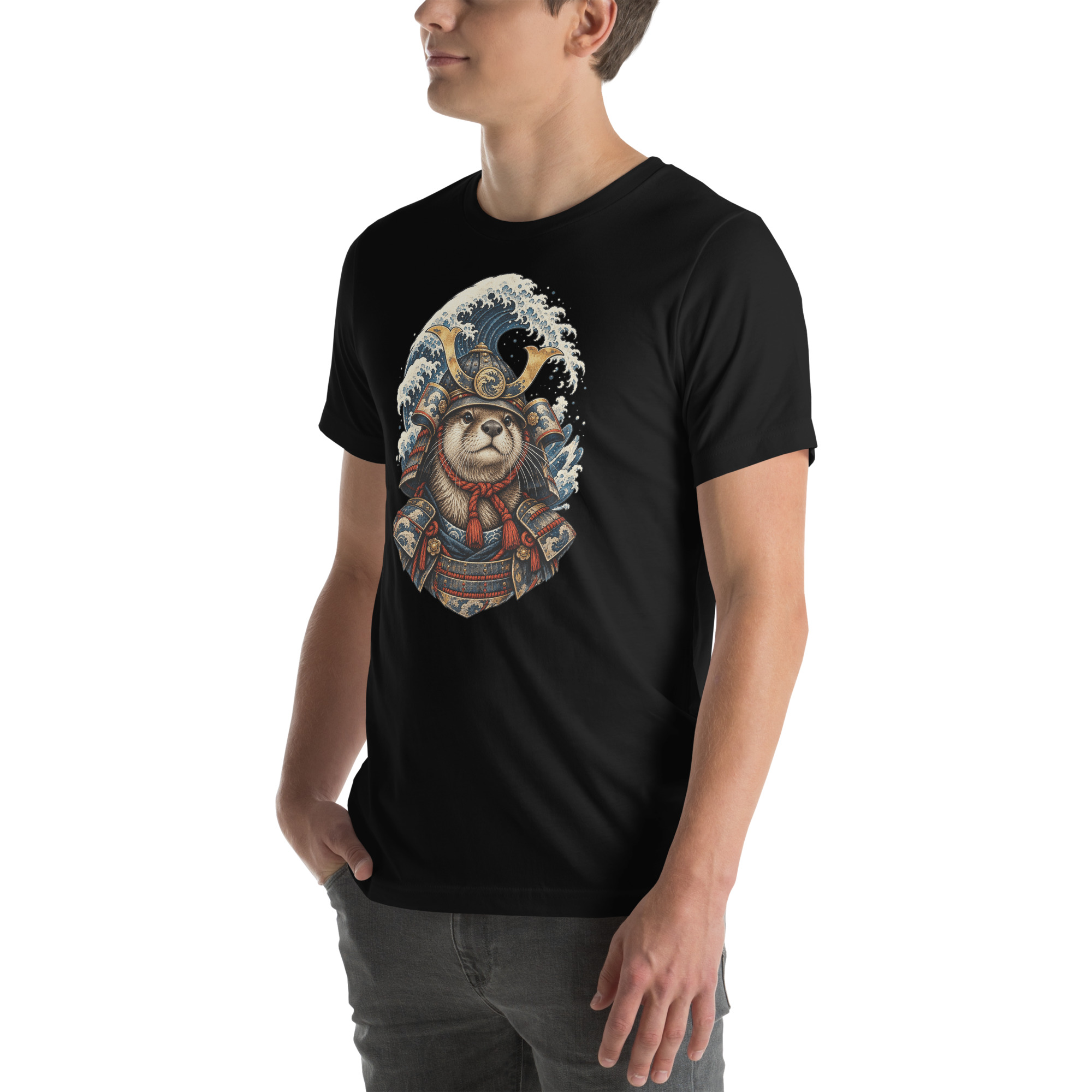 Otter Kabuto Great Wave Japanese Samurai Animal Art - Image 17