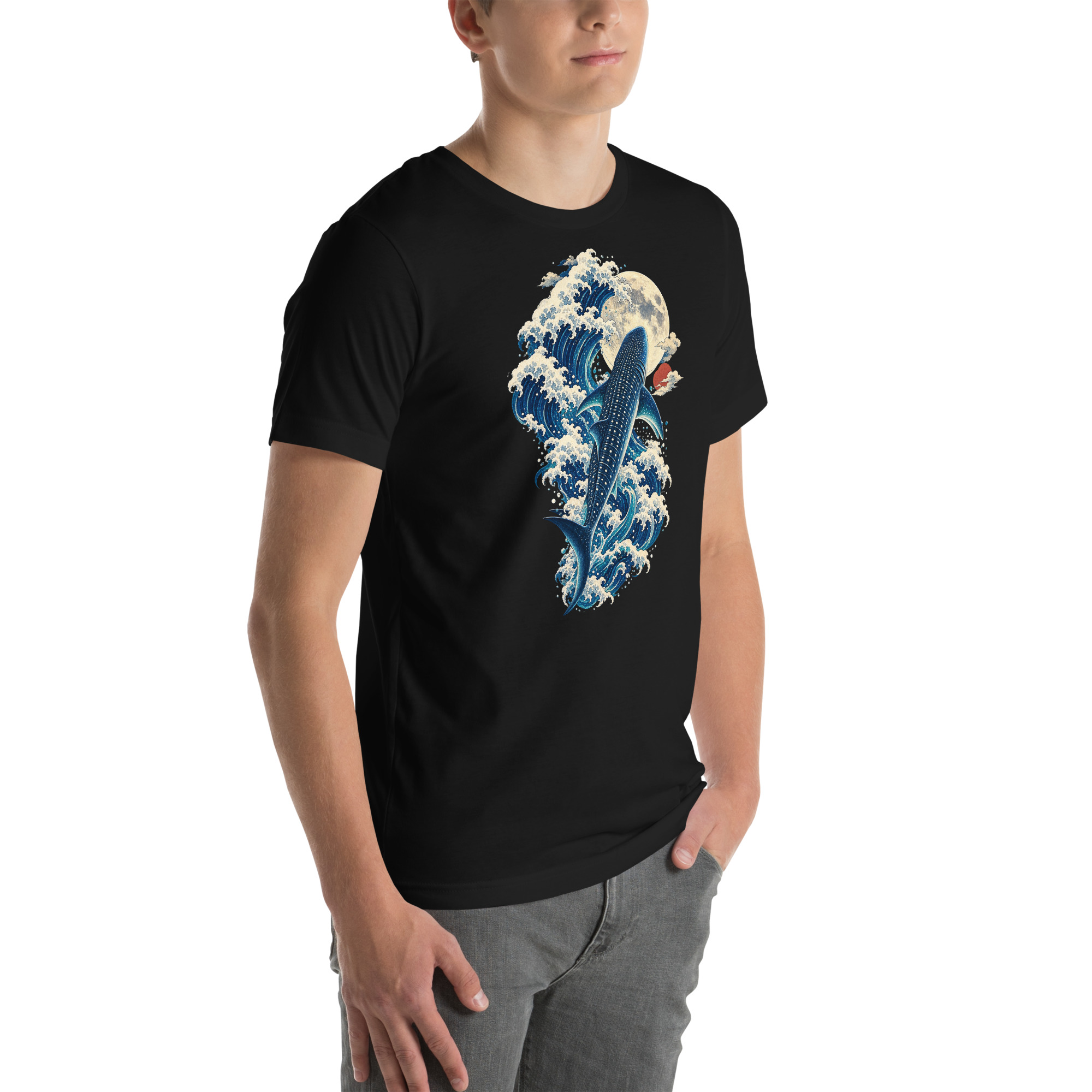 Whale Shark Great Wave Moon Japanese Art, Japanese Art Tee, Mythology Gift - Image 97