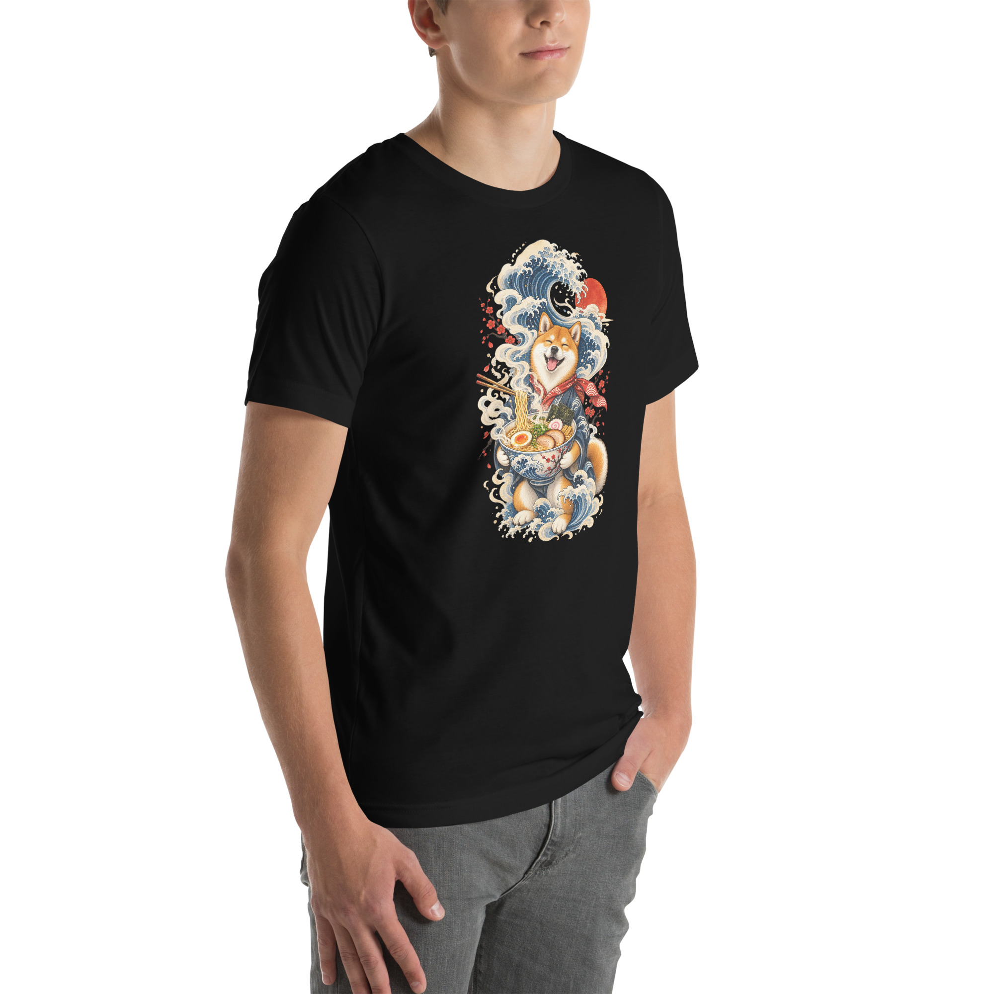 Shiba Inu Ramen Great Wave Japanese Food Art, Japanese Art Tee, Mythology Gift - Image 122