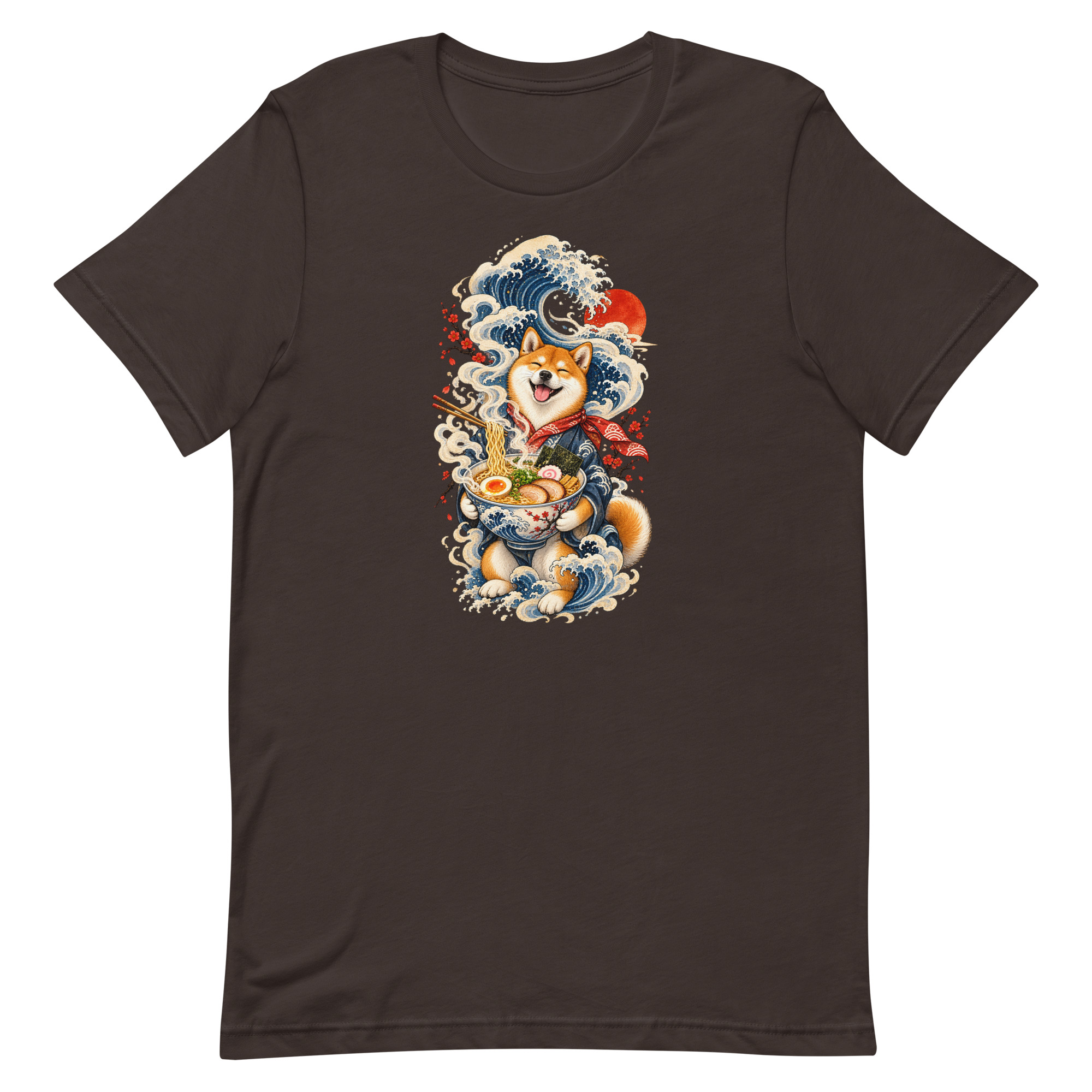 Shiba Inu Ramen Great Wave Japanese Food Art, Japanese Art Tee, Mythology Gift - Image 8