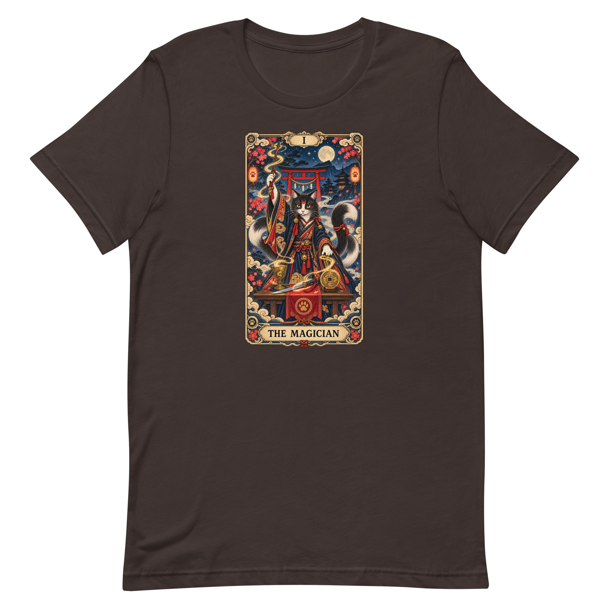 The Magician Bakeneko Cat Tarot Japanese Yokai Art, Japanese Art Tee, Mythology Gift - Image 8